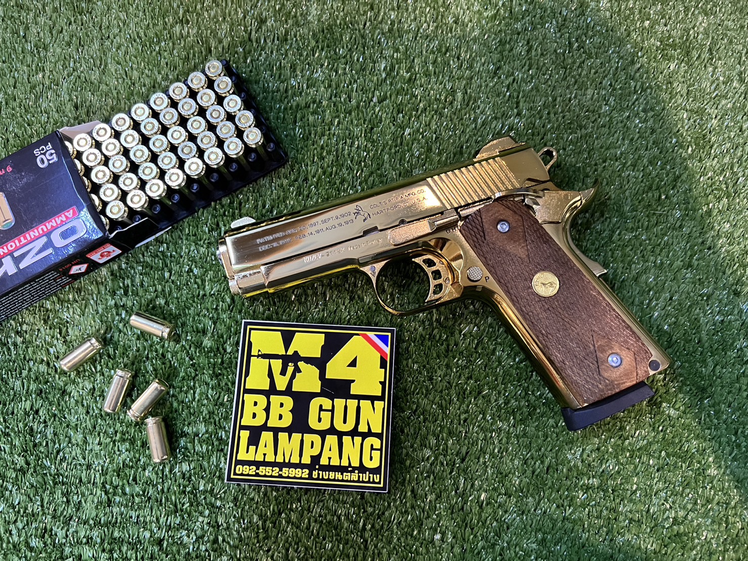 KUZEY M1911 ลาย 100 YEARS ลำกล้อง 4" ทอง