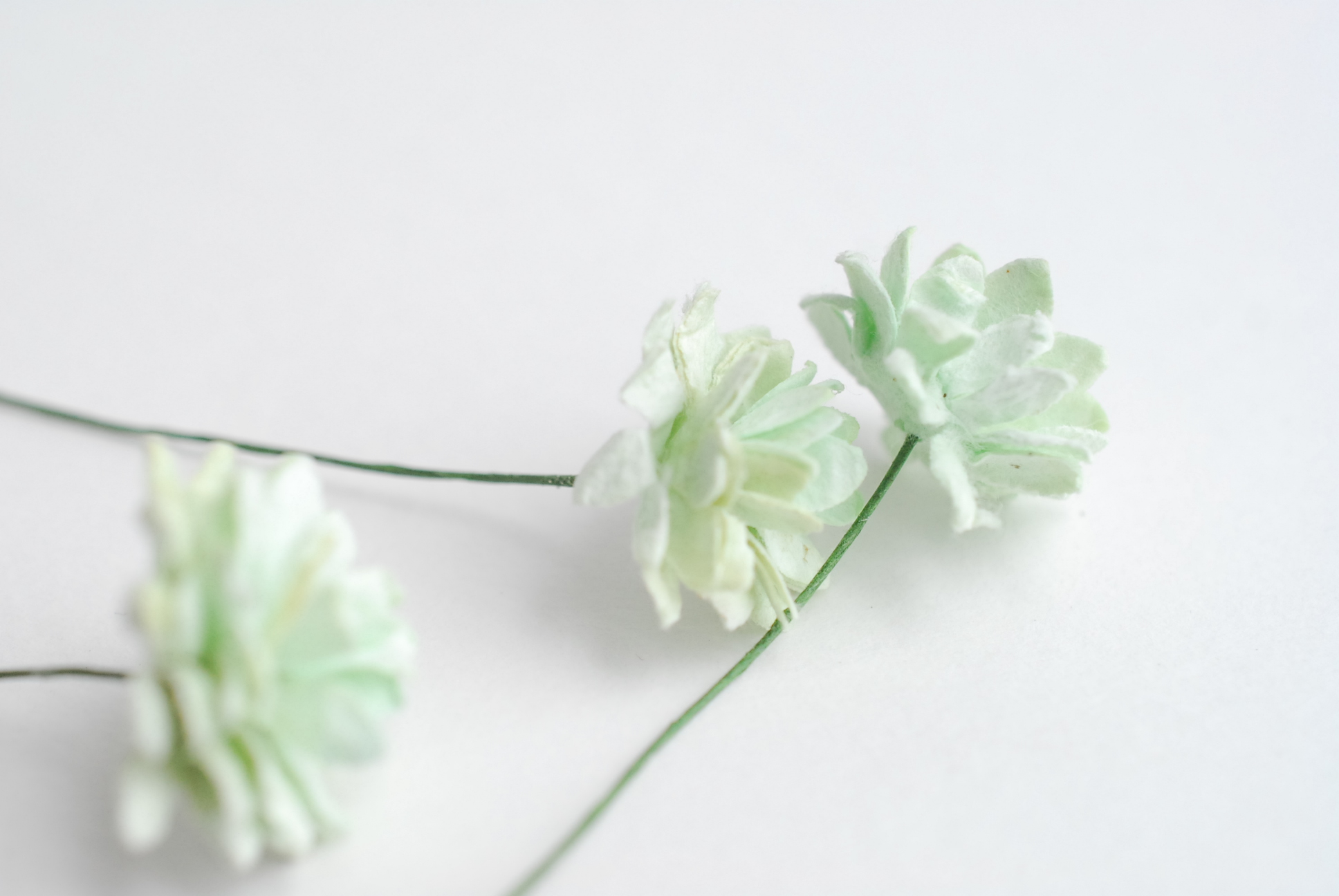 ดอกไม้ประดิษฐ์, ดอกไม้กระดาษสา, ดอก gypsophila, ดอกยิปโซ งานประดิษฐ์ตกแต่งของชำร่วย, ดอกไม้ทำพานพุ่ม,พานพวงมาลัย, พานรับไหว้, ขนาด 2 cm. สีเขียวมิ้นต์