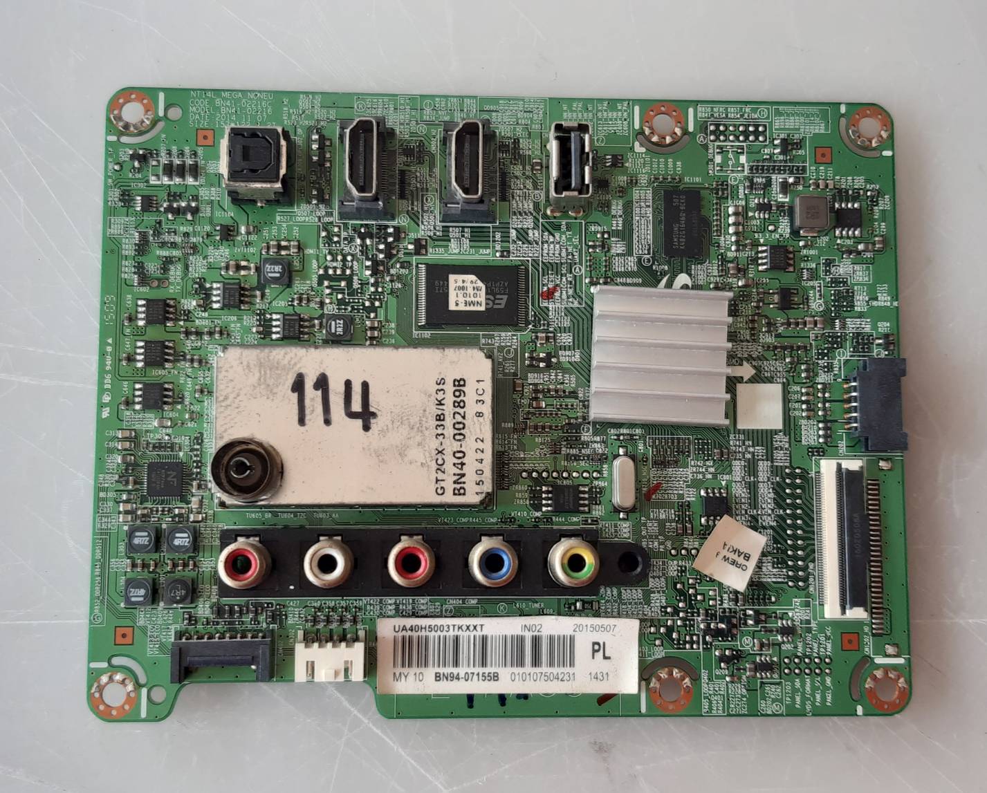 อันที่ 114 Samsung UA40H5003TK ซีสเตร็ม BN41-02216 BN94-07155B ดีเทสแล้ว 51PIN