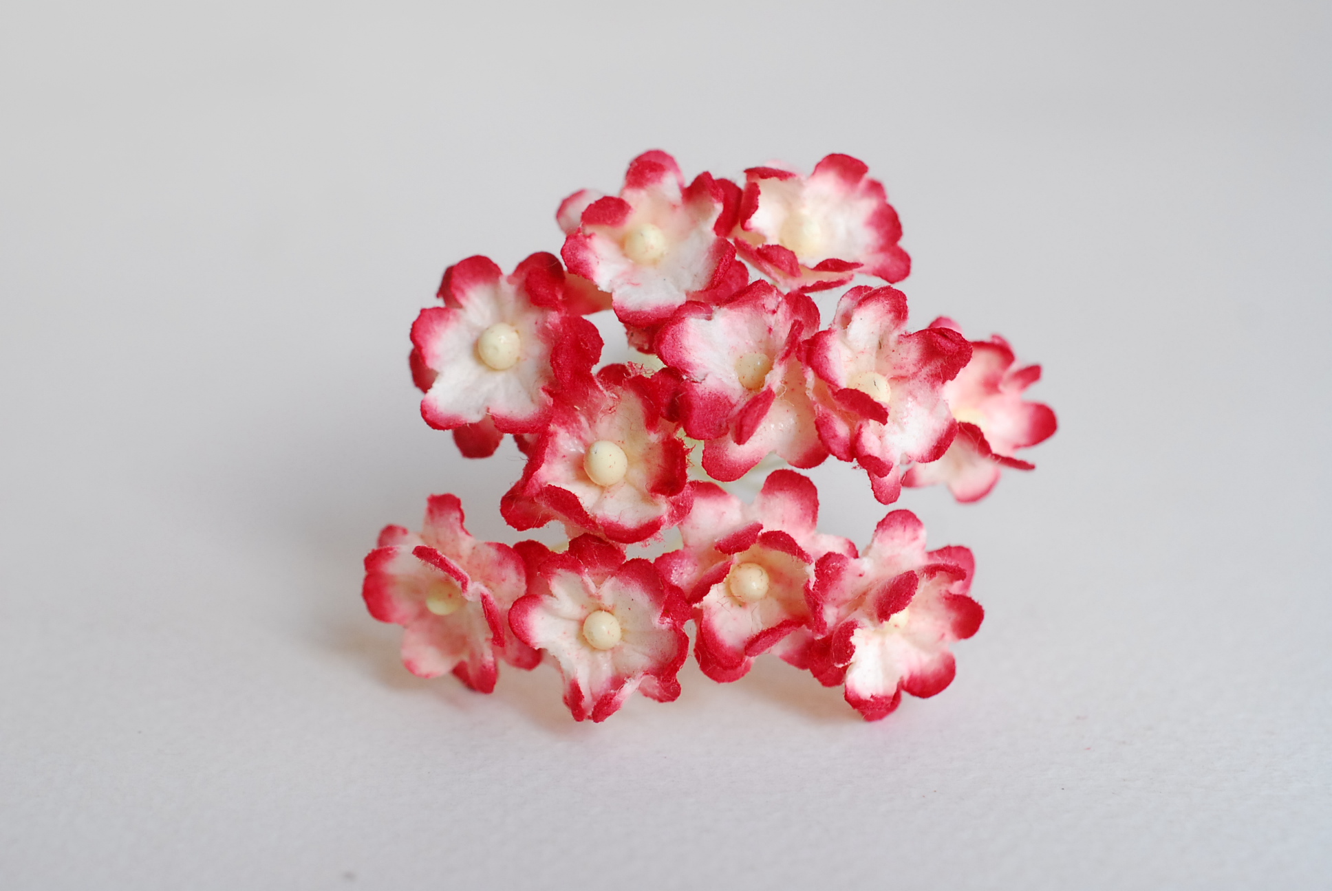 ดอกไม้กระดาษสา ดอกซากุระกระดาษขนาดเล็ก ดอกไม้กระดาษสาราคาส่ง ดอกไม้กระดาษสำหรับตกแต่งของชำร่วย งานแต่งงาน ทำช่อดอกไม้ติดอกเจ้าบ่าว ข้อมือดอกไม้เจ้าสาว ขนาด 1.5 cm. 50 ดอก Paper flowers supplies: DIY wedding tools Small Cherry blossom (Sakura) 50 pcs. size