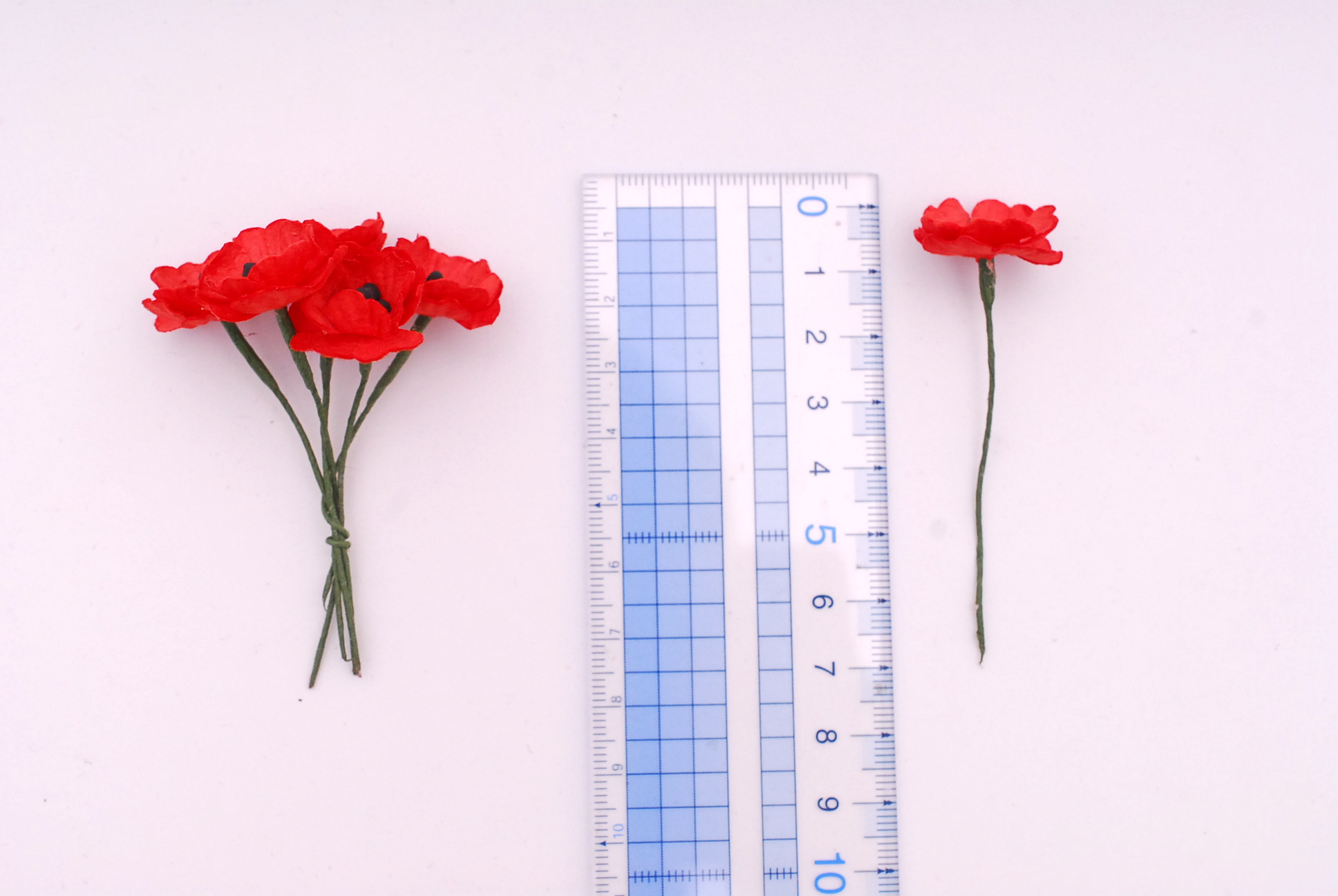 ดอกไม้กระดาษสา ดอกไม้กระดาษสา จตุจักร งานประดิษฐ์ ดอกไม้ทำข้อมือเพื่อนเจ้าสาว แต่งงาน,Red Poppy, ดอกไม้กระดาษ poppy สีแดง Red colorขนาด 2.00 cm. สำเนา