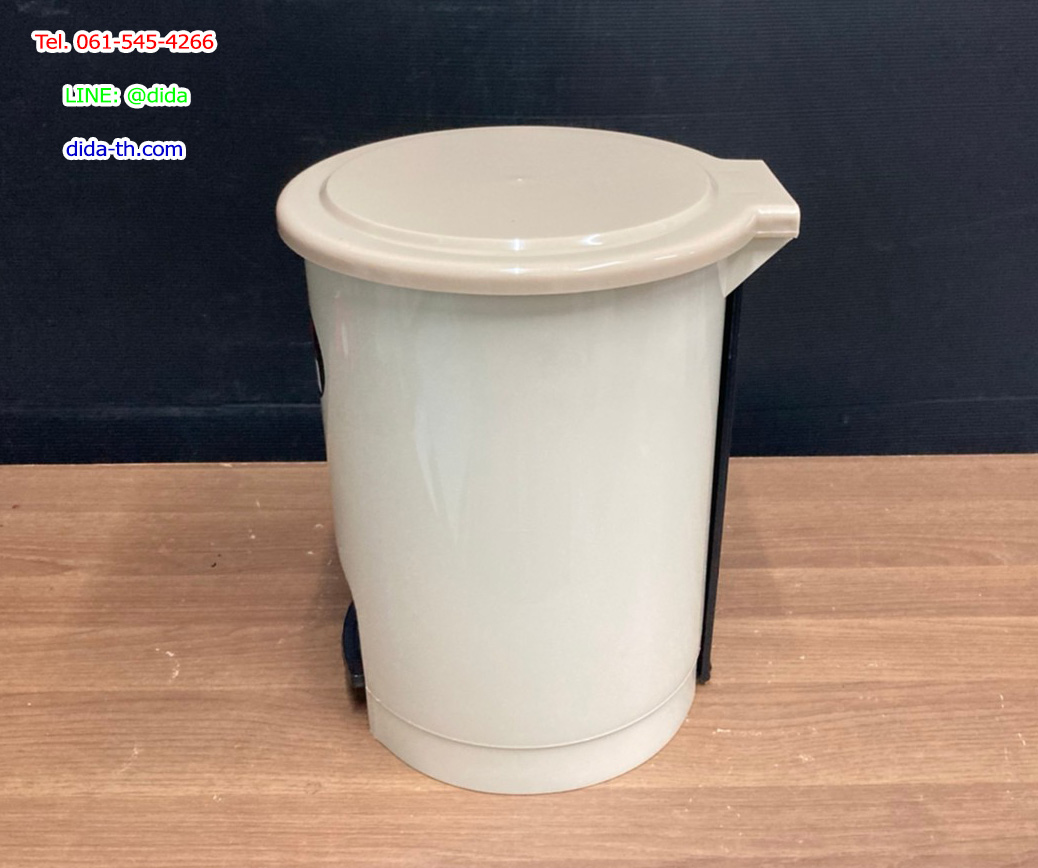 ถังขยะเท้าเหยียบ ทรงกลม 12 ลิตร