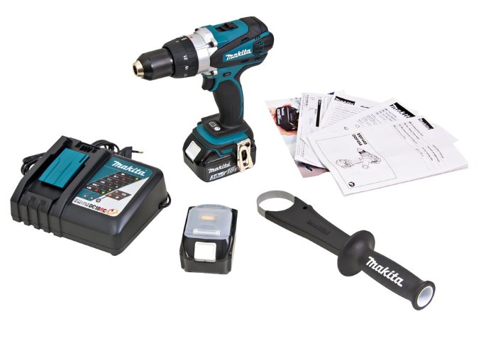 สว่านไขควงไร้สาย 18V MAKITA รุ่น DDF-458RFE ขนาด 1/2 นิ้ว (รุ่นงานหนัก) พร้อมแบต และแท่นชาร์ต