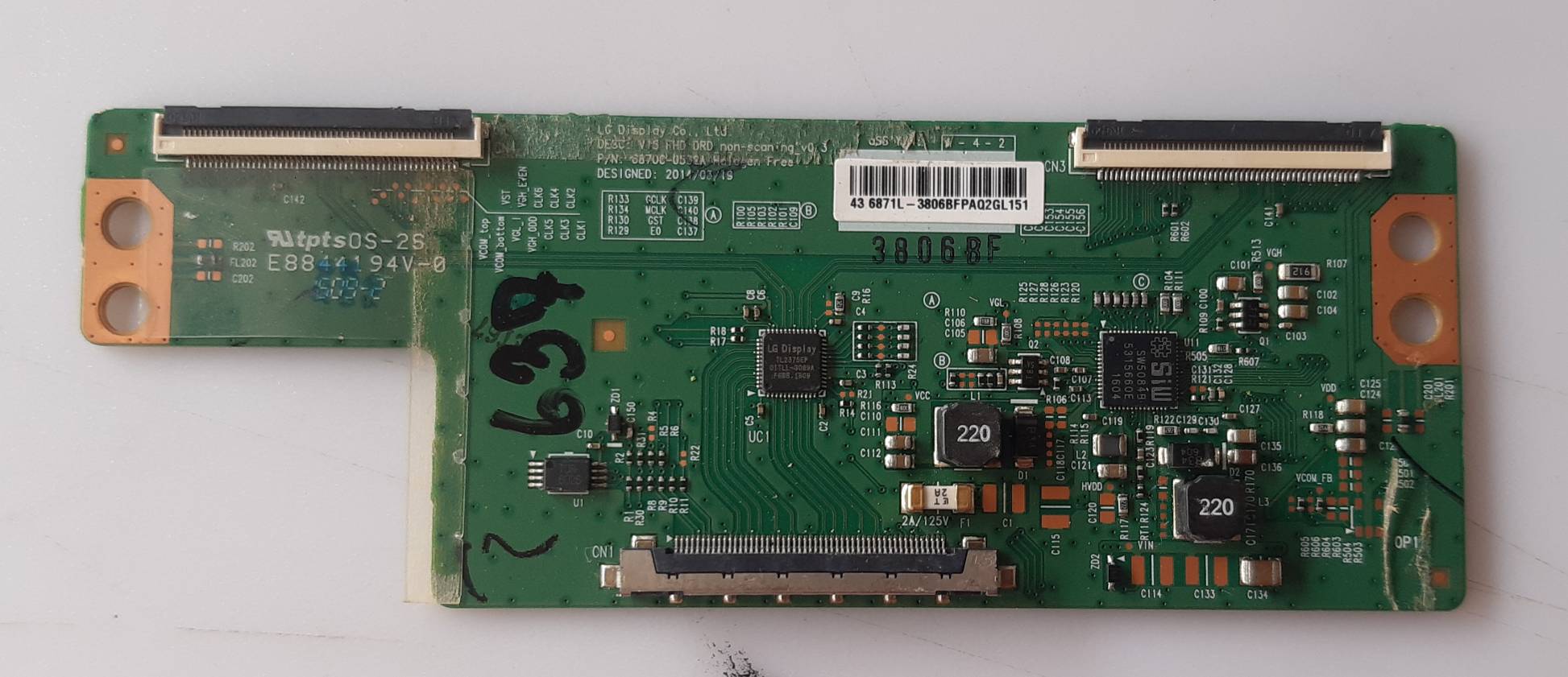 อันที่ 637 Westinghouse 43WH001 ทีคอน 6870-0532A ดีเทสแล้ว
