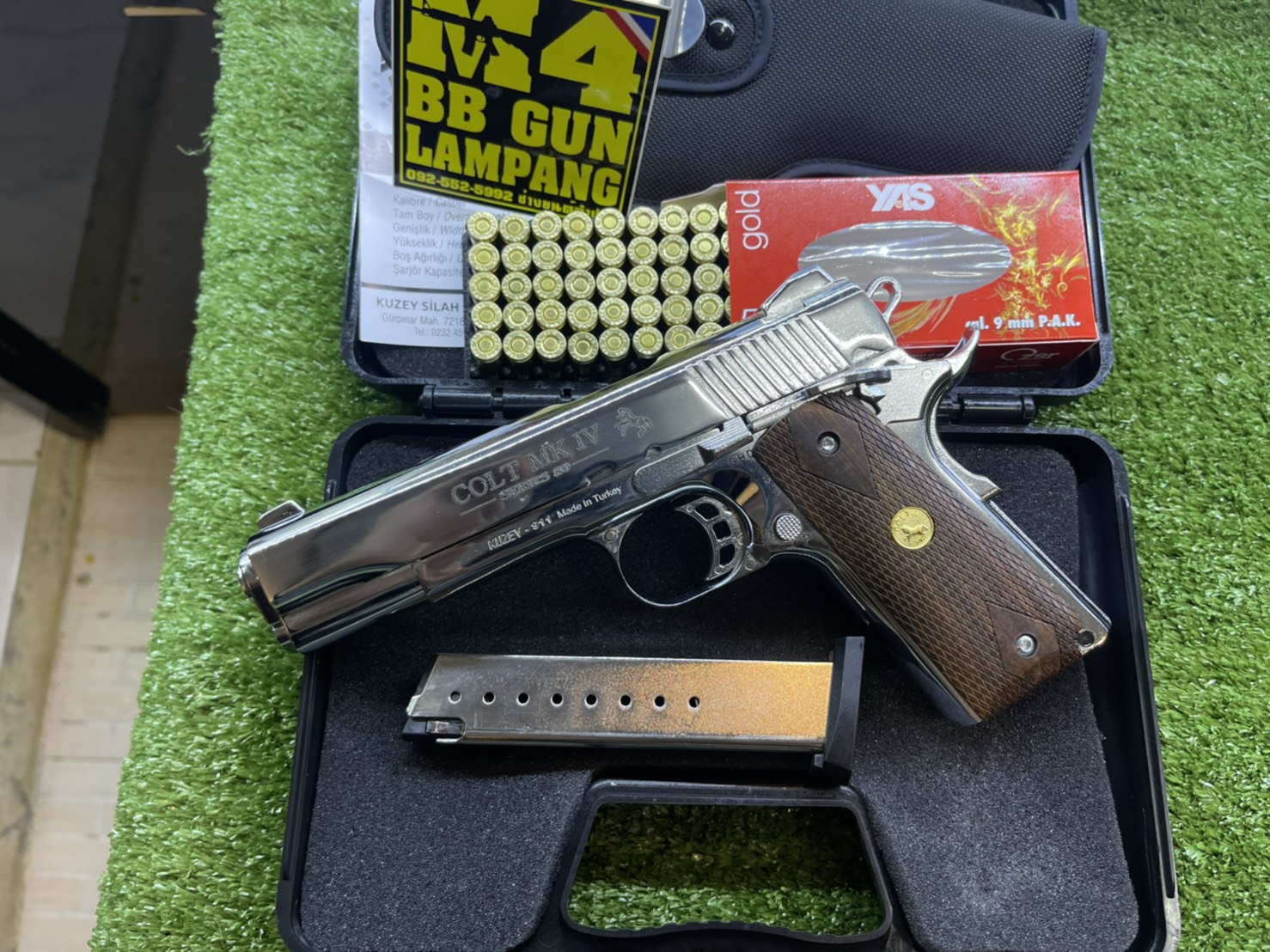 KUZEY M1911 ลาย Series 80 ลำกล้อง 5" เงินเงา