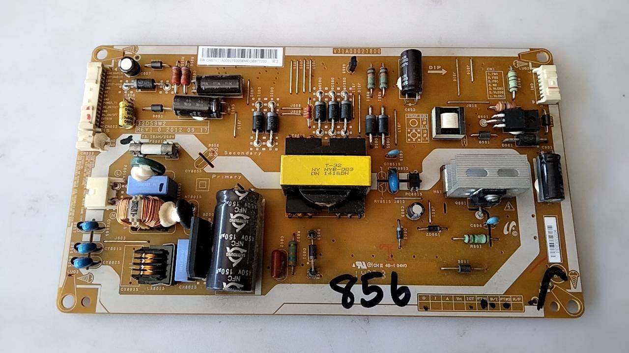 อันที่ 856 TOSHIBA 32L3450VT ซัฟฟลาย V71A00027800 ดีเทสแล้ว