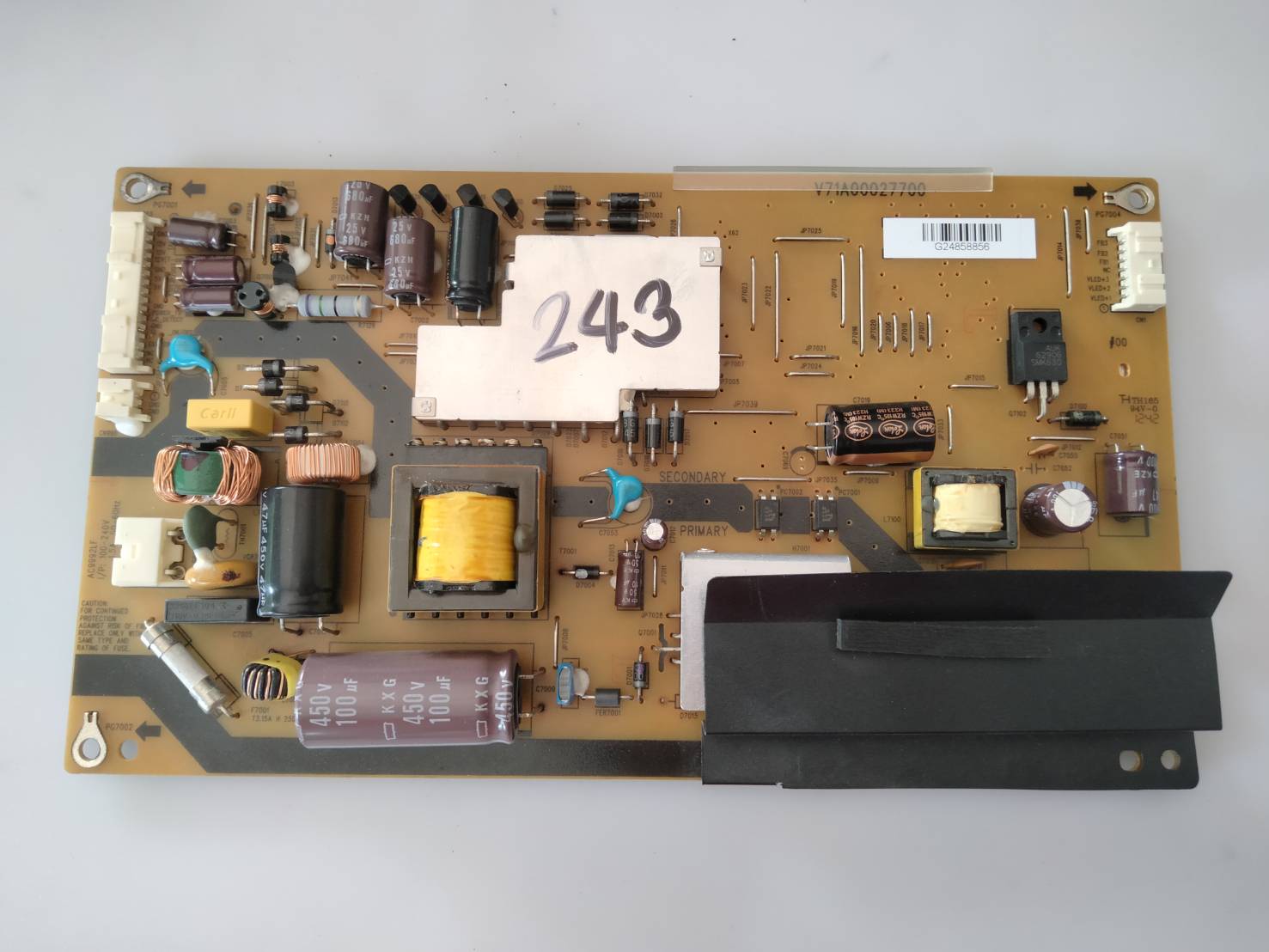 อันที่ 243 TOSHIBA 32PB202T ซัฟฟลาย V71A00027700 ดีเทสแล้ว