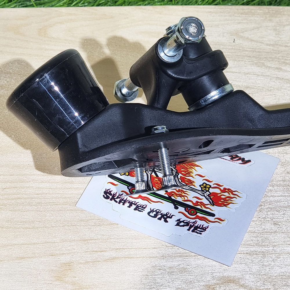 [0231] ฐานรองเท้า Roller skate 4ล้อ DIY รองเท้าผ้าใบ หุ้มข้อ เบรกแบบ Impala