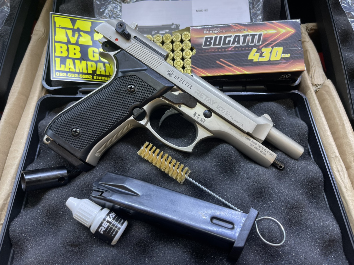 RETAY บาเรทต้า MOD 92 ซาติน ด้าม ดำ