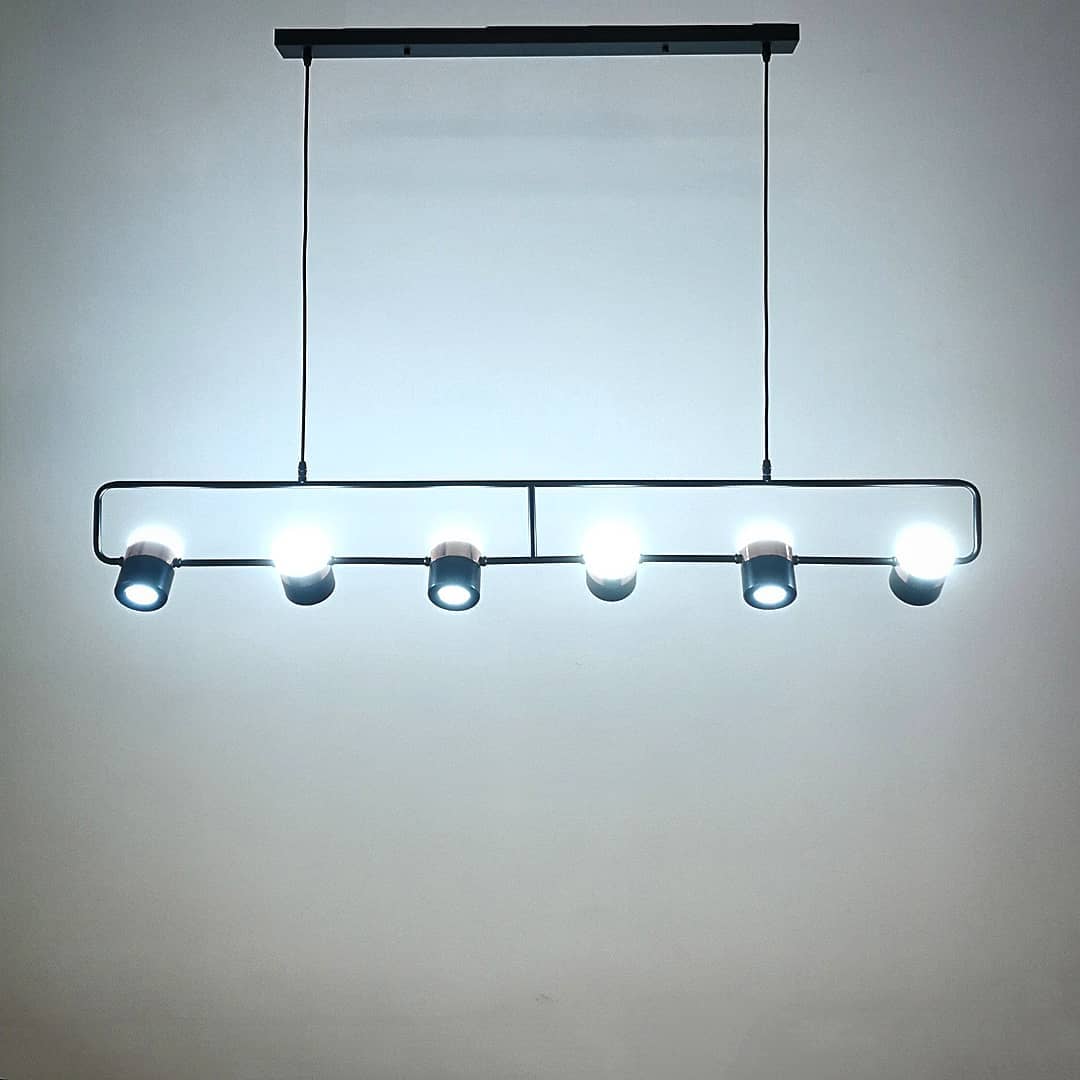 โคมไฟแขวน X1017/6 เส้นเรียบสวย หลอดปรับแสงได้ 6 ดวง