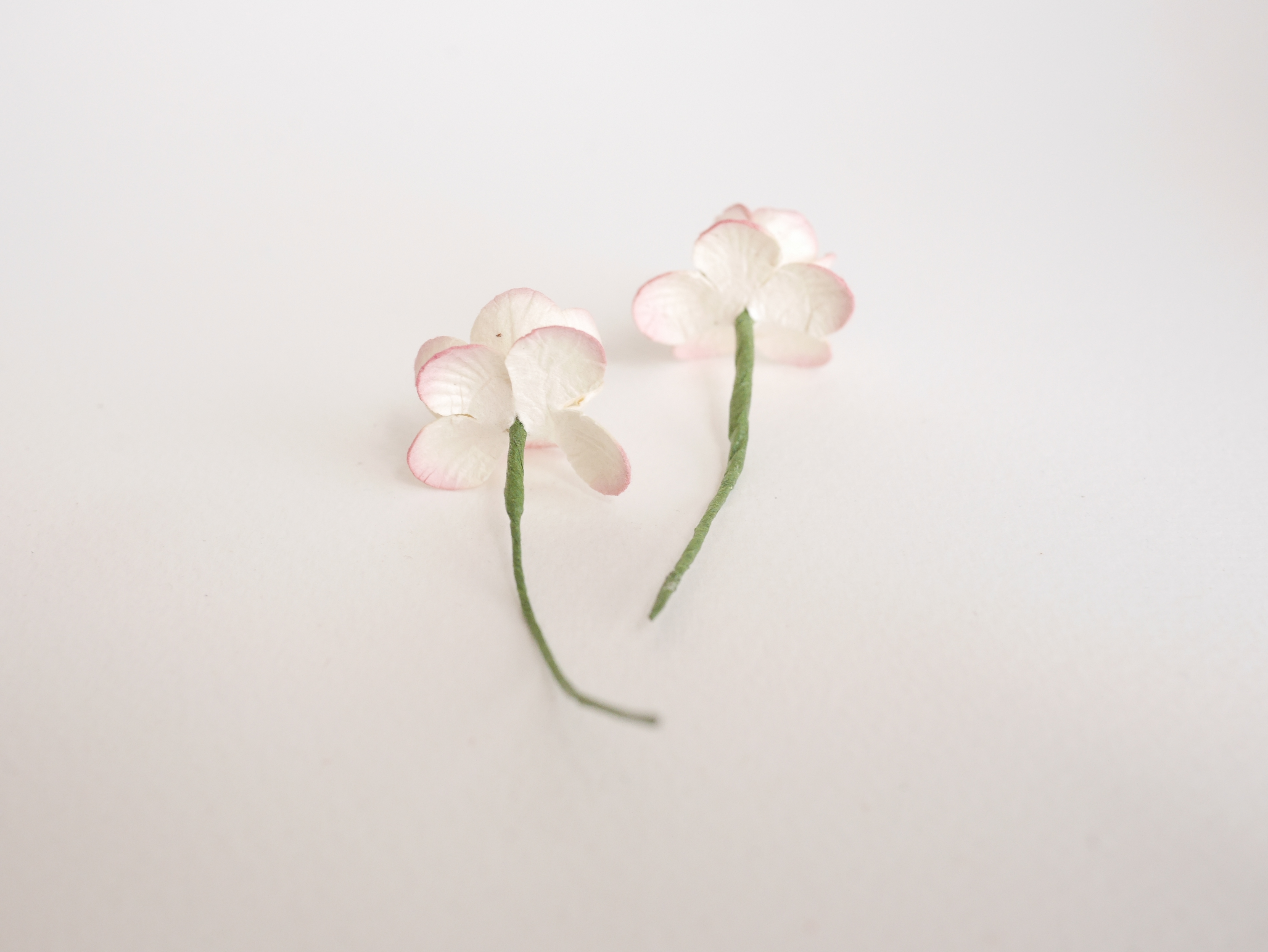 ดอกไม้กระดาษสา ดอกซากุระกระดาษ ดอกไม้กระดาษสาราคาส่ง ดอกไม้กระดาษสำหรับตกแต่งของชำร่วย งานแต่งงาน ทำช่อดอกไม้ติดอกเจ้าบ่าว ข้อมือดอกไม้เจ้าสาว ขนาด2.5 cm. 50 ดอก สีเบอรี่ปัดครีม Paper flowers supplies: DIY wedding tools Cherry blossom (Sakura) 50 pcs. siz