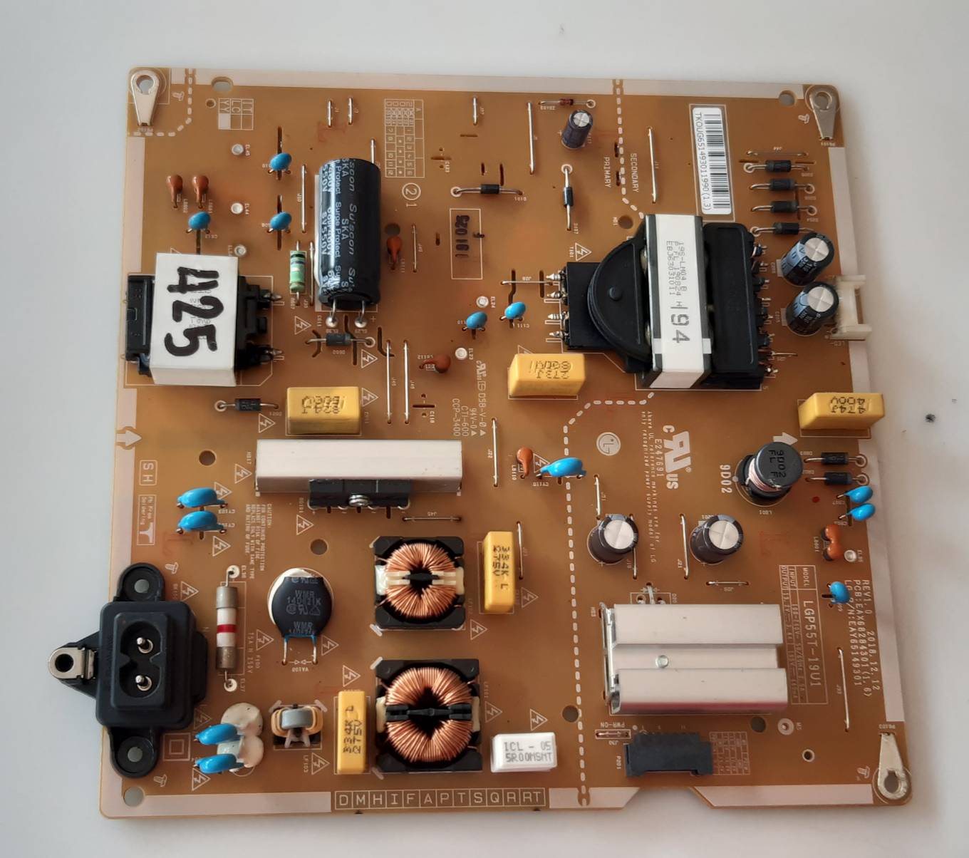อันที่ 425 LG 55UM7290PTD ซัฟฟลาย EAX68284301 ดีเทสแล้ว