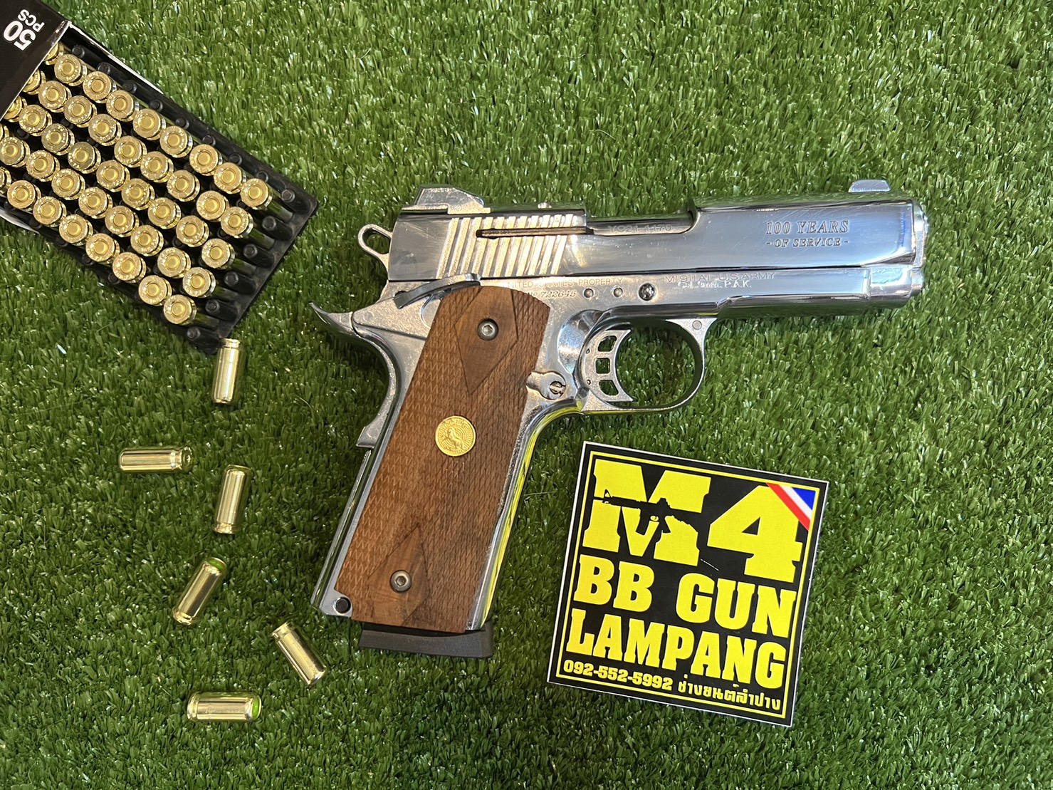 KUZEY M1911 ลาย 100 YEARS ลำกล้อง 4" เงินเงา