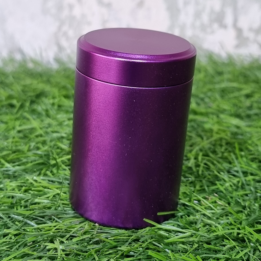 [1003] กล่องเก็บสมุนไพร กลม 2ขนาด Aluminum กันชื้น กันฝุ่น เก็บยา