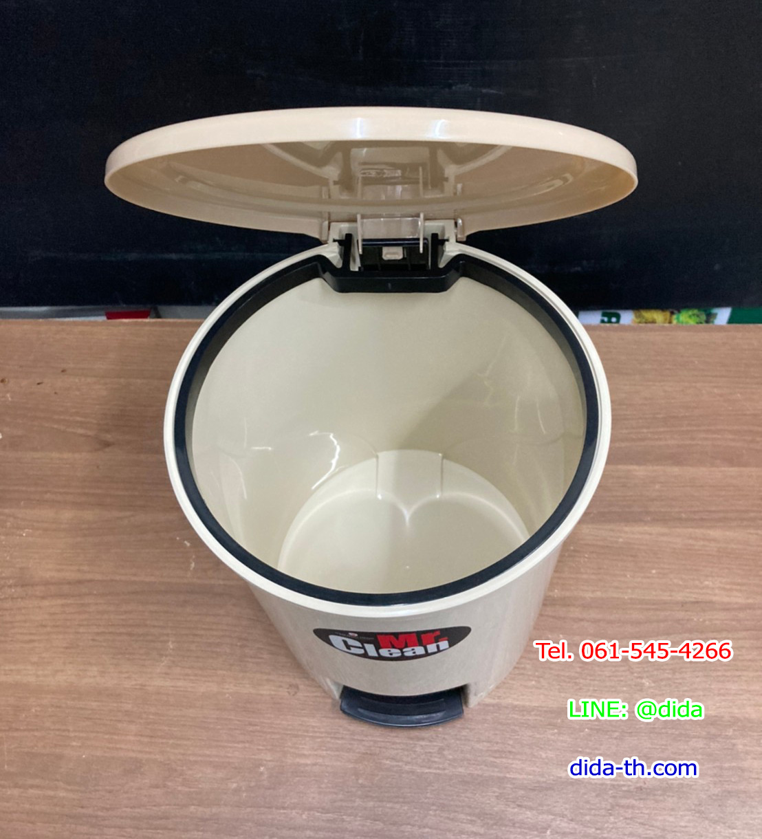 ถังขยะเท้าเหยียบ ทรงกลม 12 ลิตร