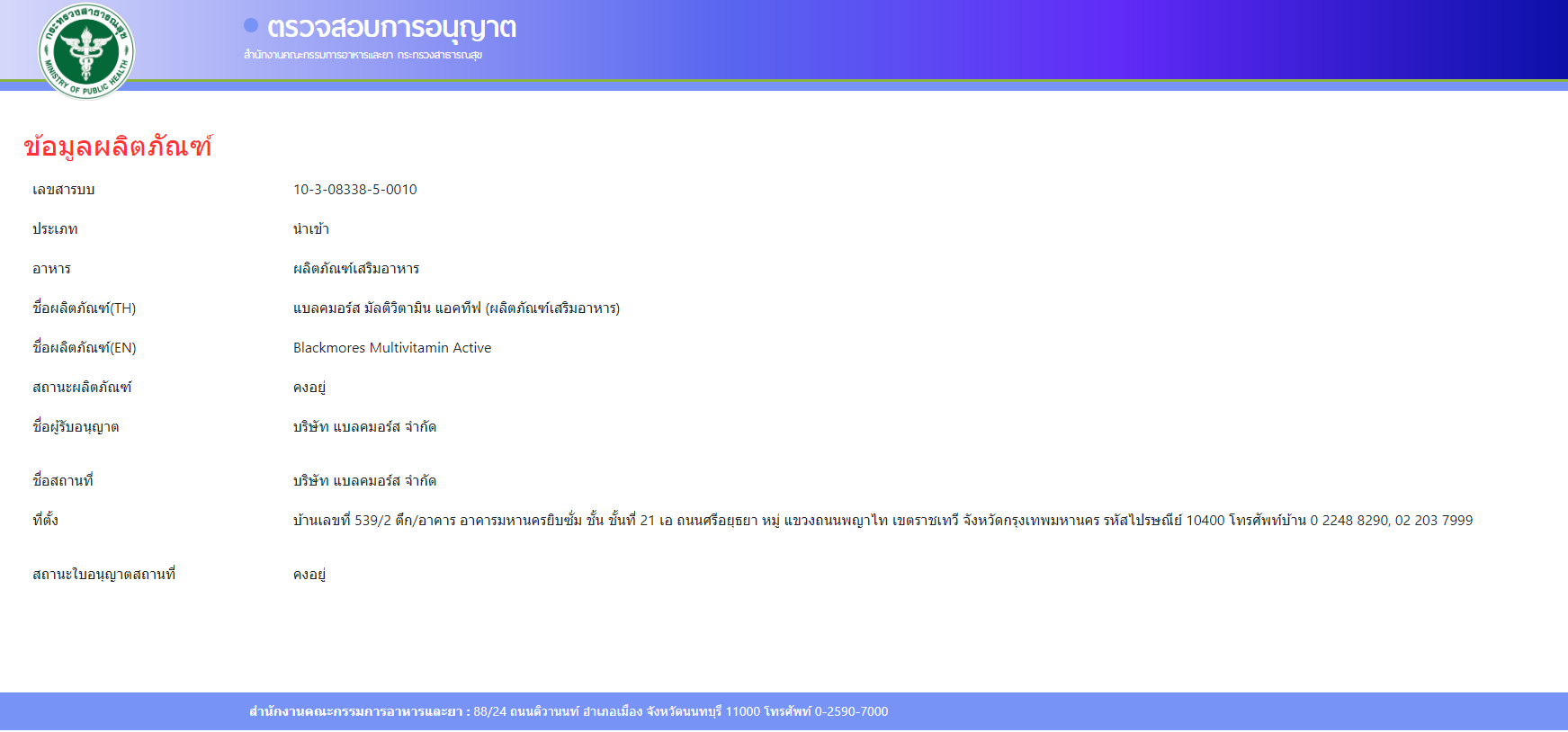 BLACKMORES MULTIVITAMIN ACTIVE 50 TABLETS บำรุงร่างกายเหมาะกับวัยเรียน วัยทำงาน