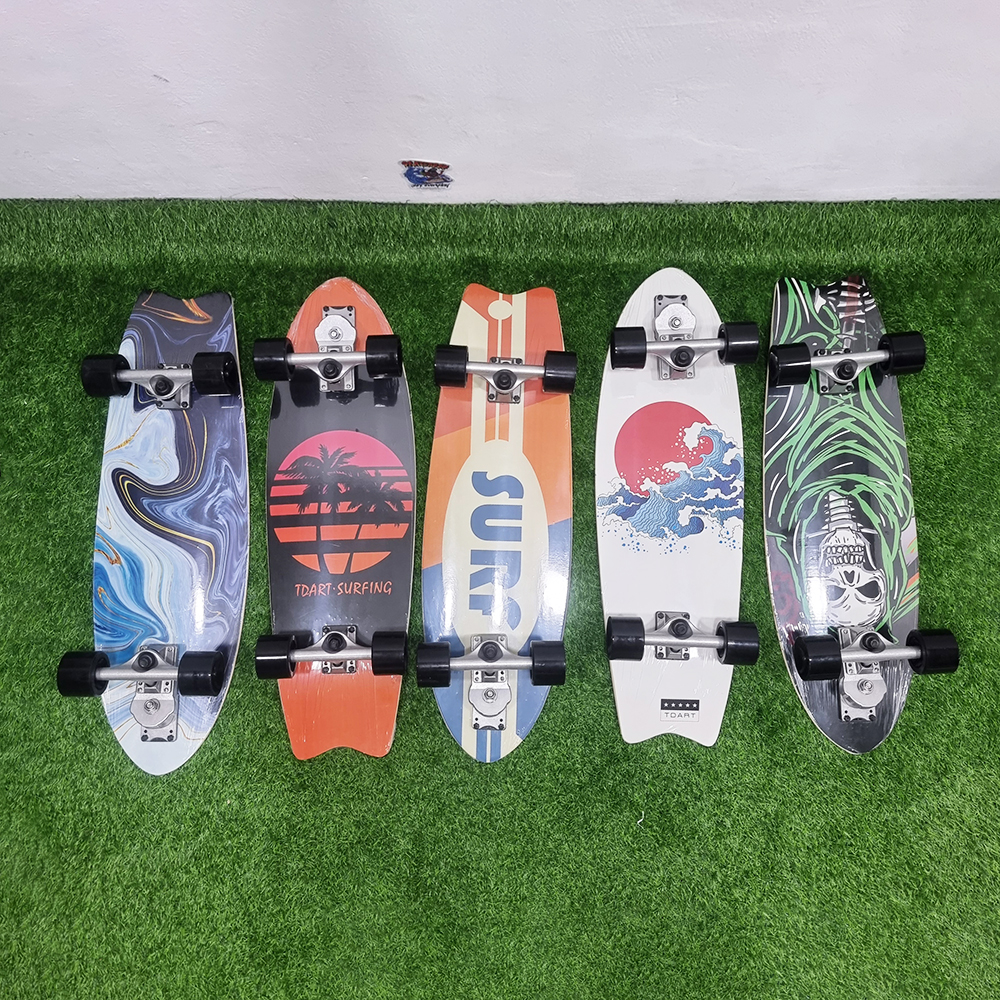 0201 Surf skate custom บอร์ด32นิ้ว แนะนำ สูง160-170cm เซิร์ฟ สเก็ตบอร์ด พร้อมเล่น หลายแบบ