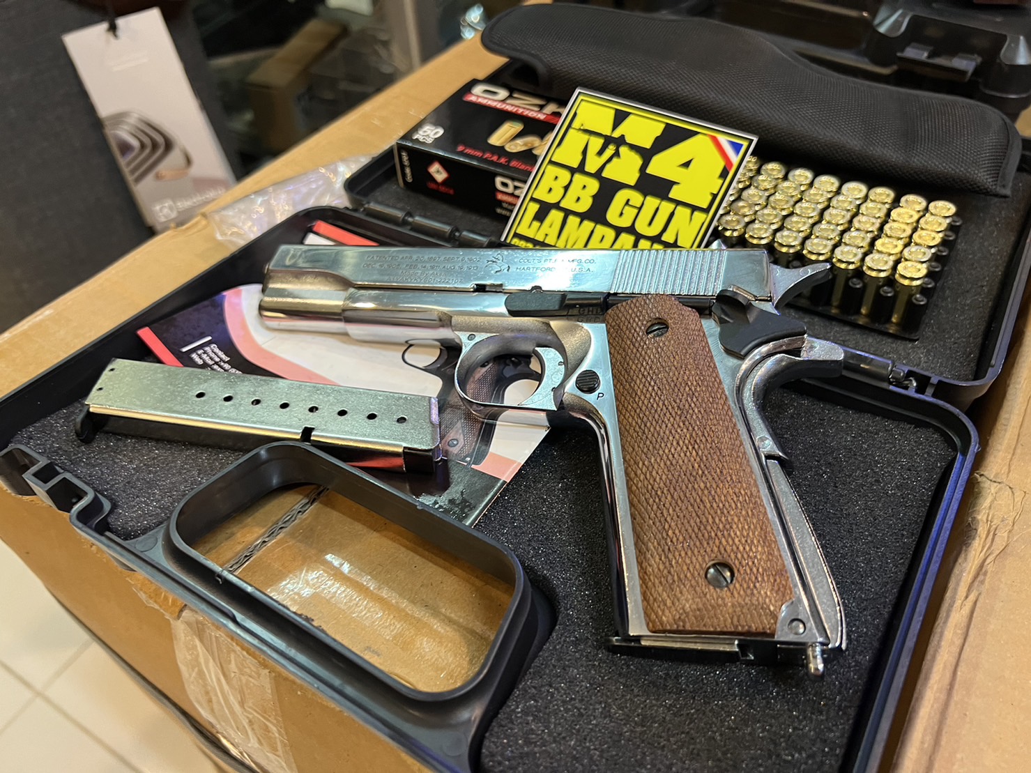 AKSA COLT 1911 ลาย 100 ปี สีเงินเงา