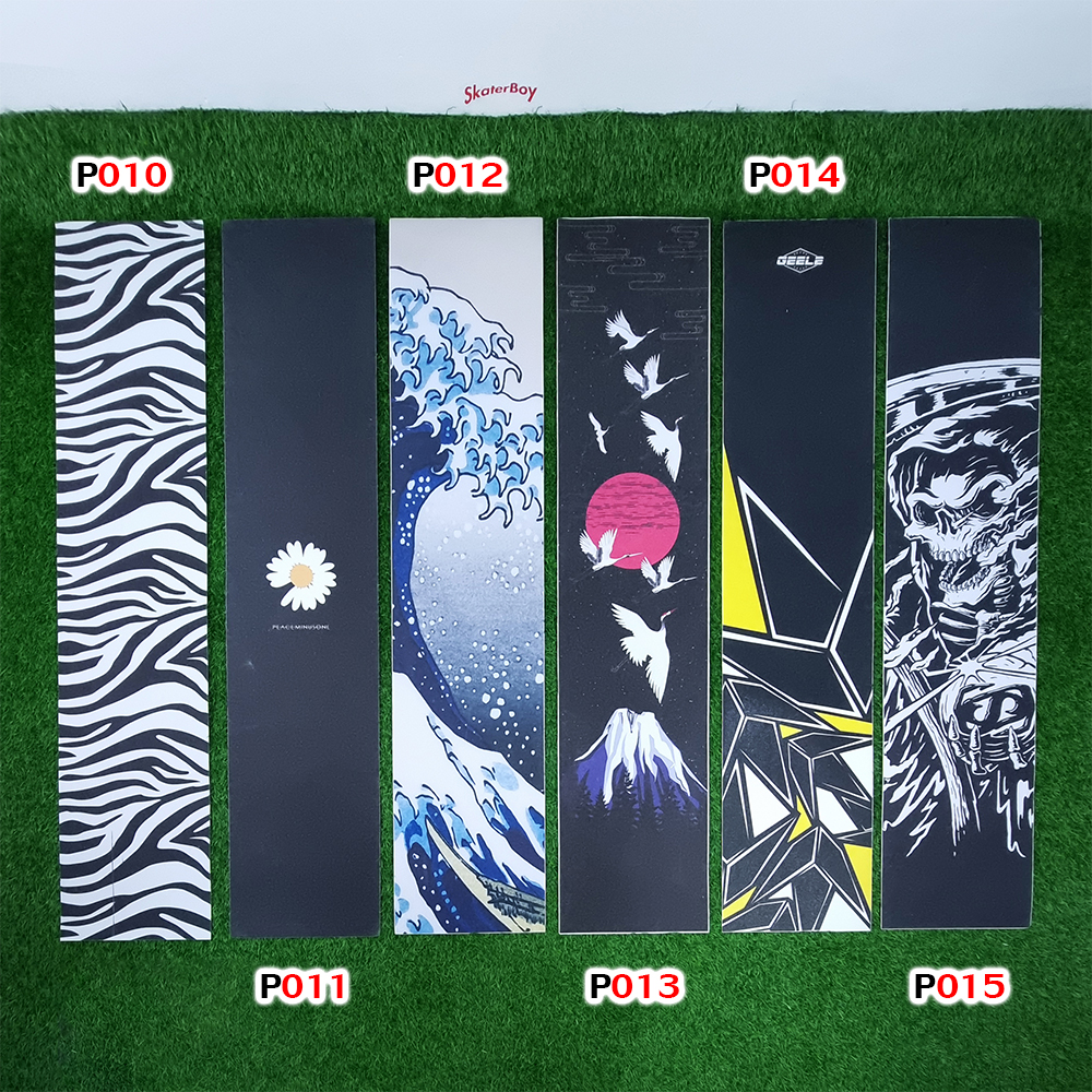 0303 สติ๊กเกอร์ กระดาษทราย 120x26 cm สำหรับ สเก็ตบอร์ด เซิร์ฟสเก็ต ลองบอร์ด Graphic Grip Tape skateboard longboard surf skate