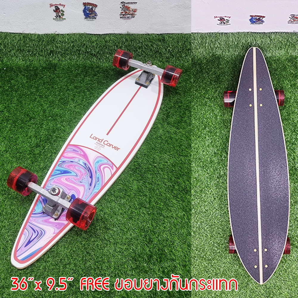 0202 RareAnt Surf skate บอร์ด 36x9.5 นิ้ว ทรัคบูชชิ่ง CX4 ล้อ 70mm เซิร์ฟสเก็ต ยาว ทรงหยดน้ำ