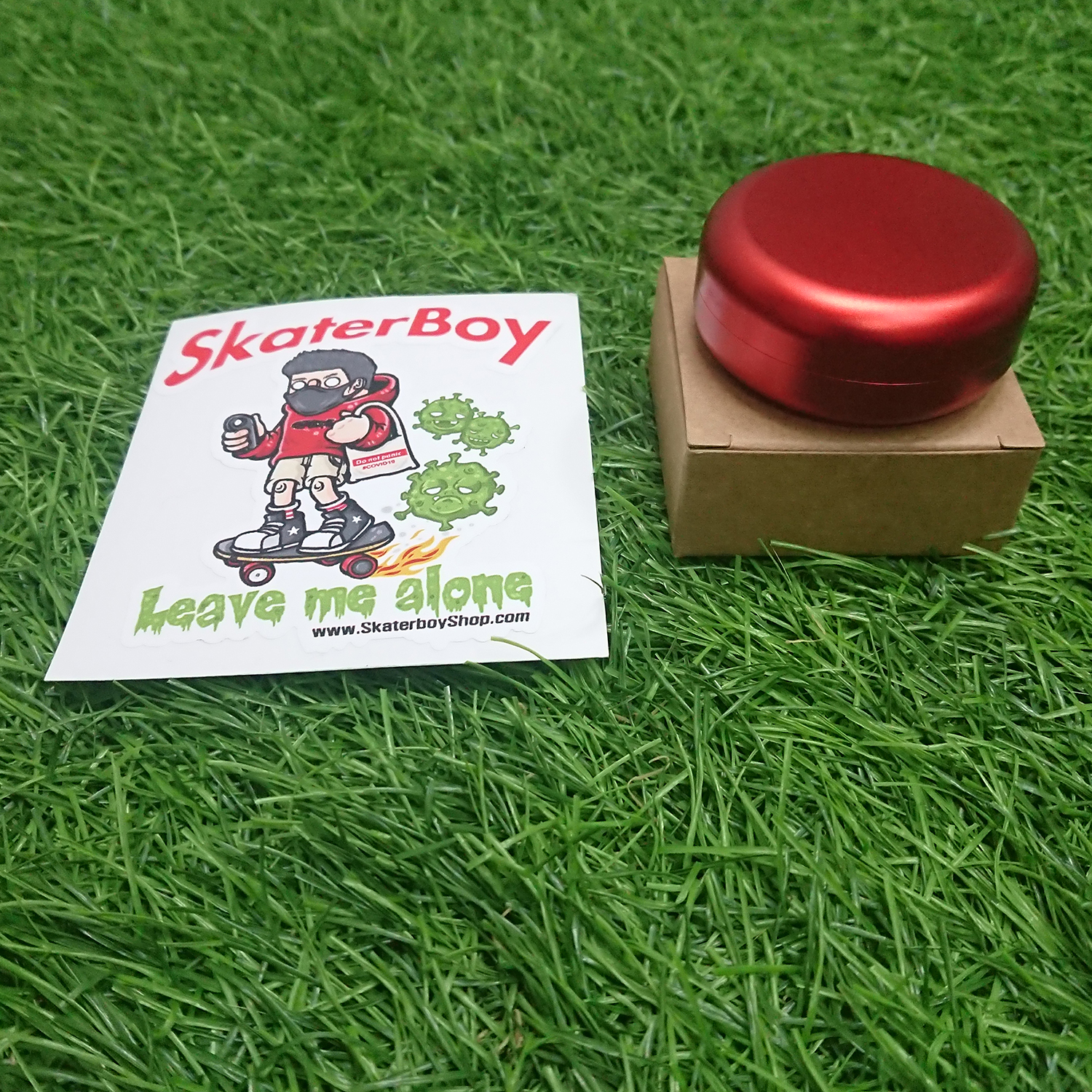 [1003] กล่องเก็บสมุนไพร กลม 2ขนาด Aluminum กันชื้น กันฝุ่น เก็บยา