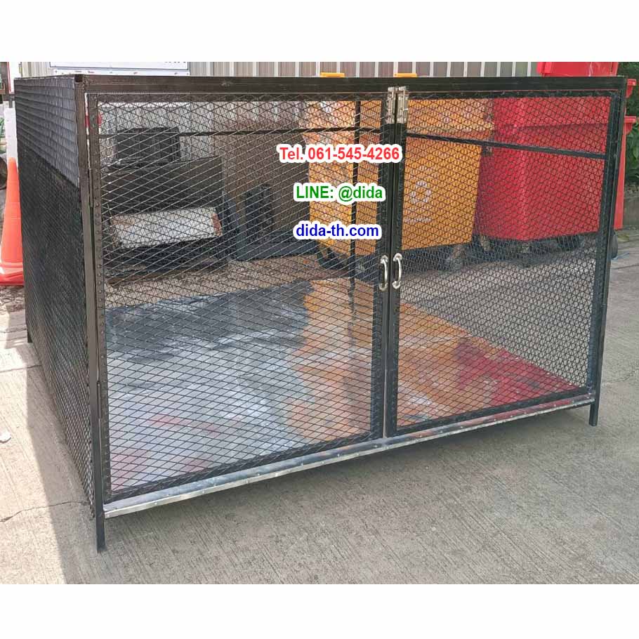 ตะแกรงทิ้งขยะขนาดใหญ่แบบมีประตู