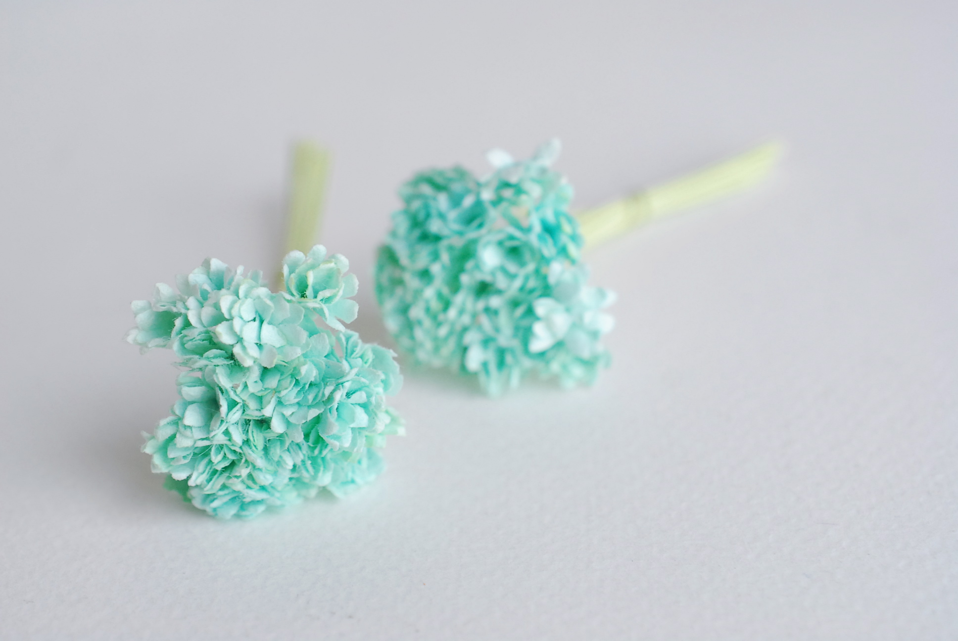 ดอกไม้ประดิษฐ์, ดอกไม้กระดาษสา, ดอก gypsophila, ดอกยิปโซ งานประดิษฐ์ตกแต่งของชำร่วย, ดอกไม้ทำพานพุ่ม, พานรับไหว้, ขนาด0.8 cm. สีมิ้น