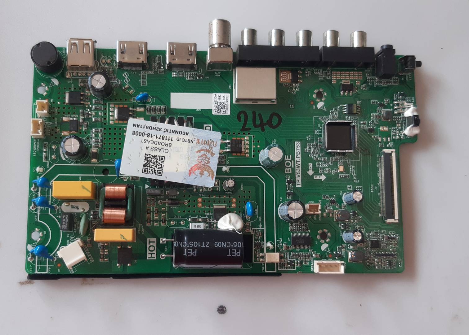 อันที่ 240 Aconatic 32HD511AN ซีสเตร็ม TP.V53WT.PB753 ดีเทสแล้ว