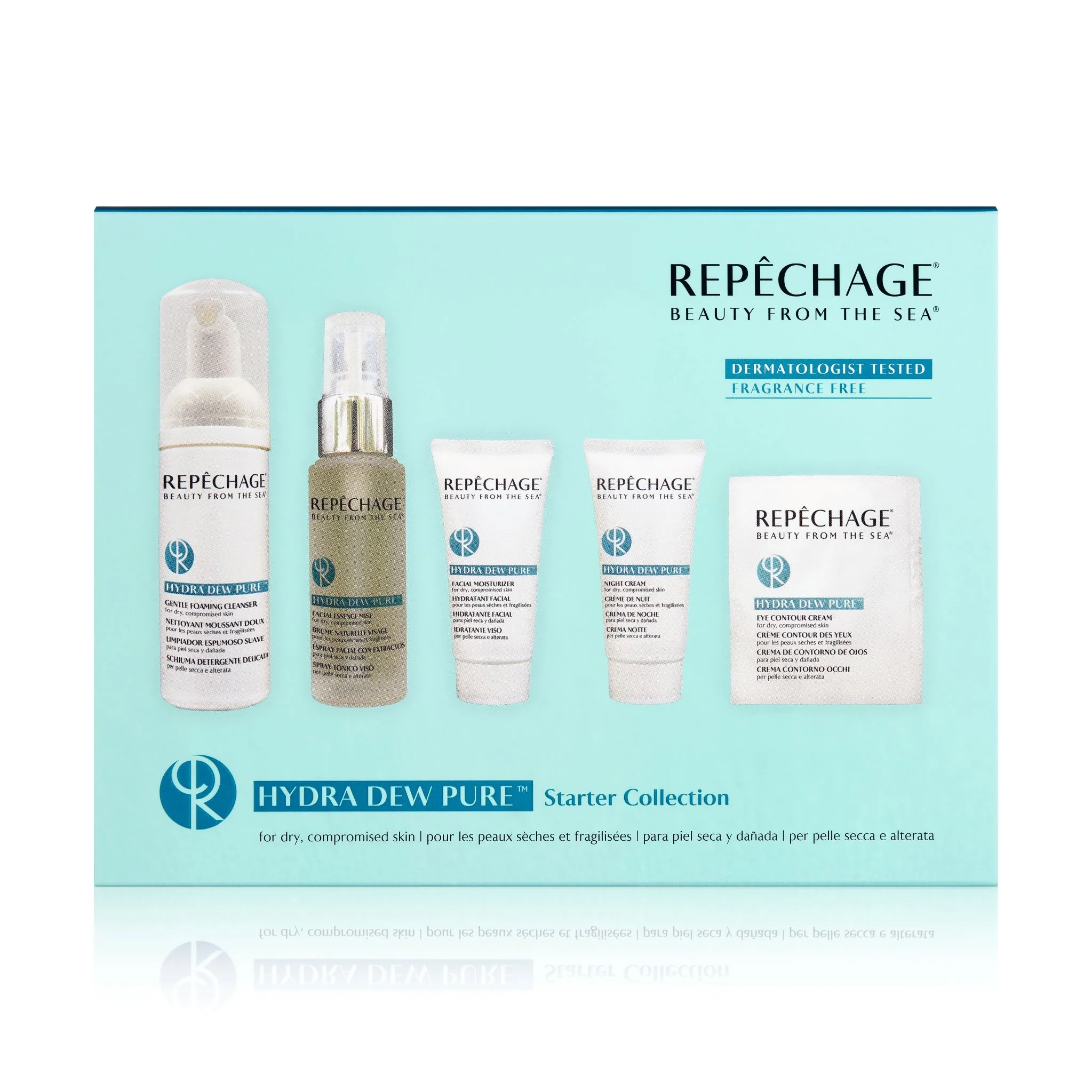 Repechage Hydra Dew Pure Starter Collection (Dry, Compromised Skin) เซ็ทบำรุงผิวขนาดทดลองสำหรับผิวผสมไปทางแห้ง 0 กก.