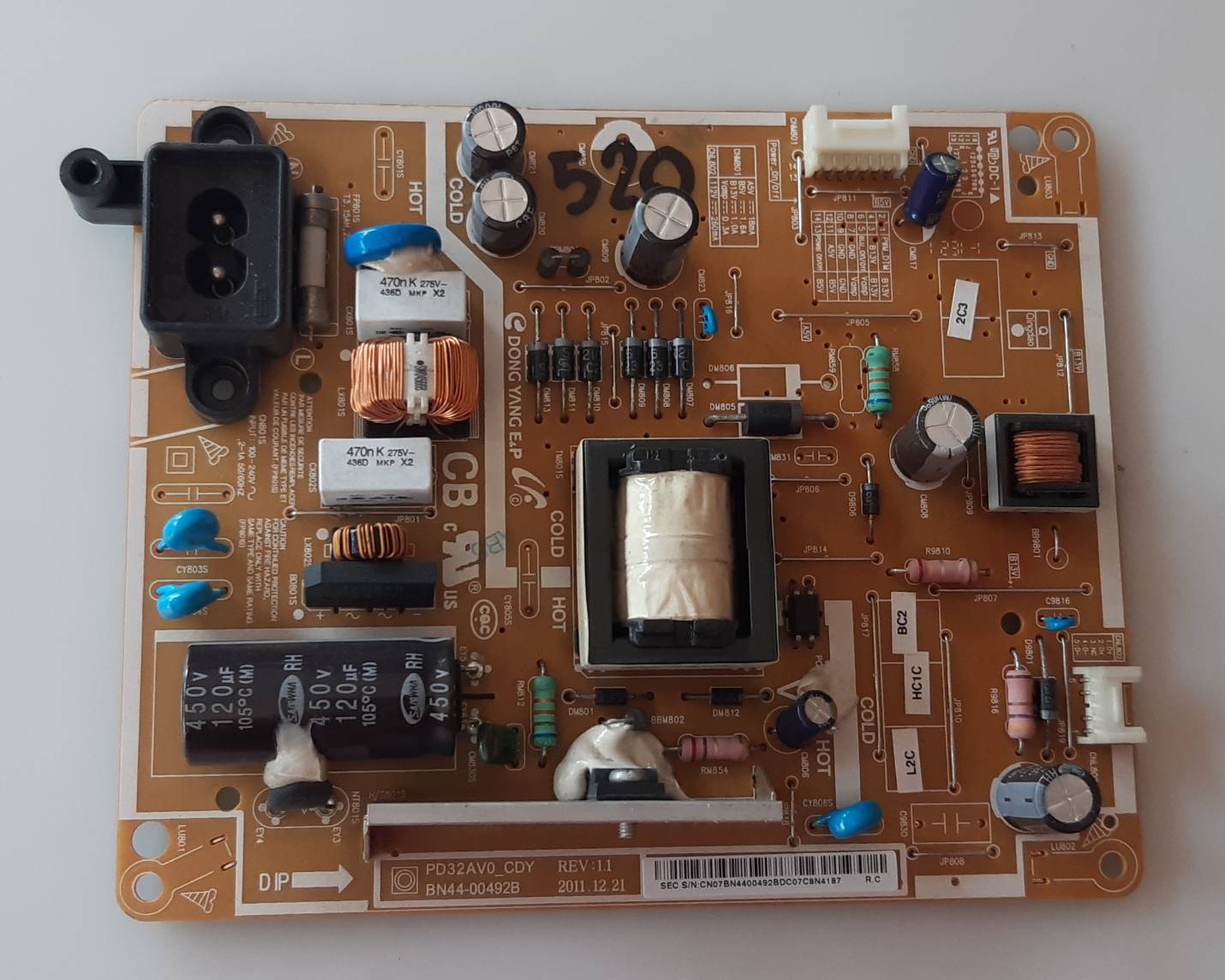 อันที่ 520 Samsung UA32EH4000R ซัฟฟลาย BN44-00492B ดีเทสแล้ว
