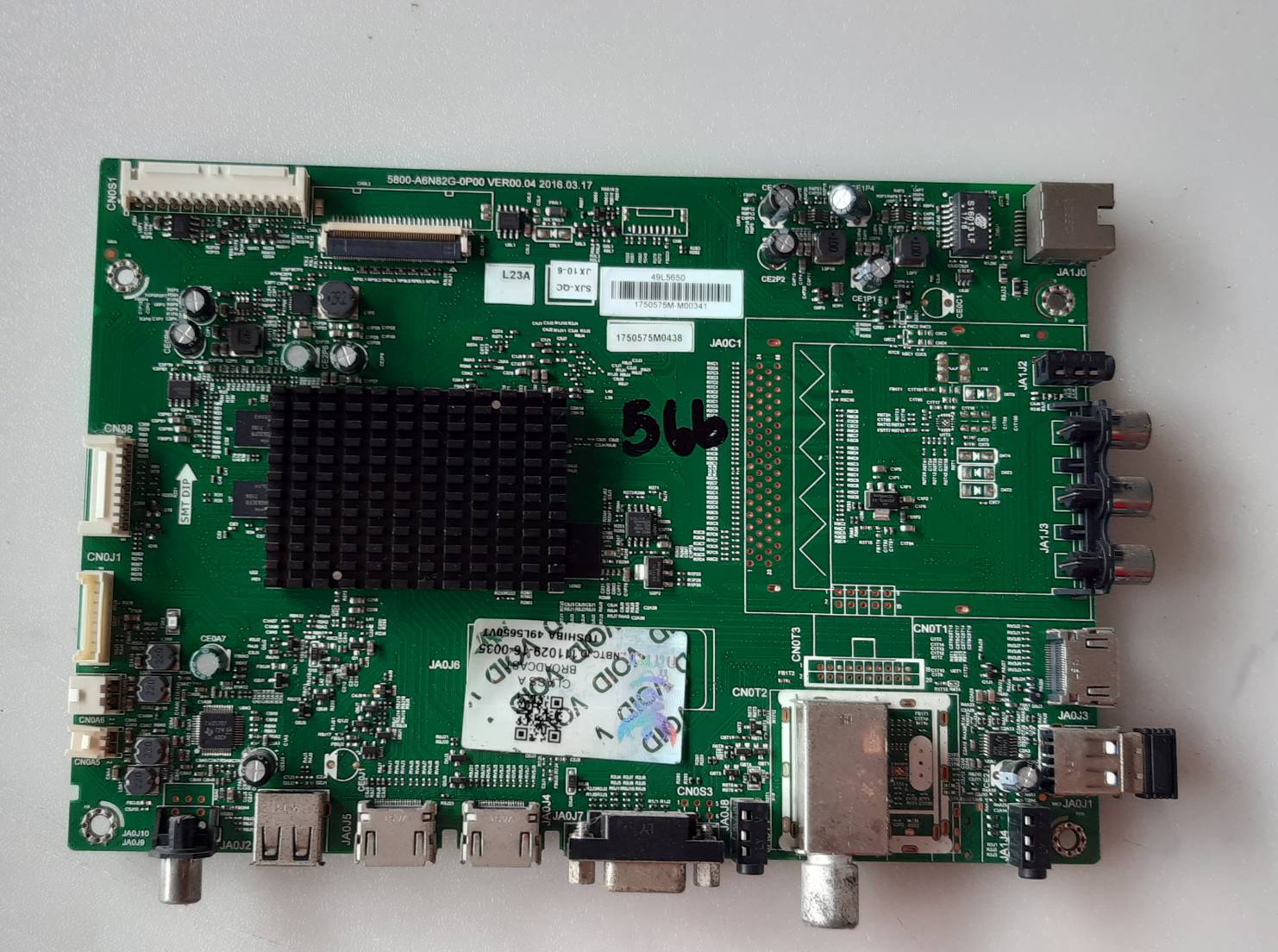 อันที่ 566 TOSHIBA 49L5650VT ซีสเตร็ม 5800-A6N82G-0P00 ดีเทสแล้ว