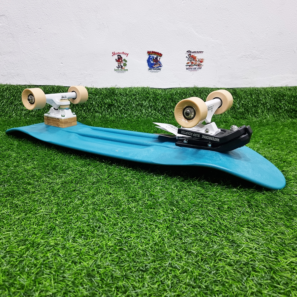 0202 สเก็ตบอร์ด Penny 32" street cruiser แปลง surfskate ใส่ Waterborne หลังไม้ Street surf skateboard