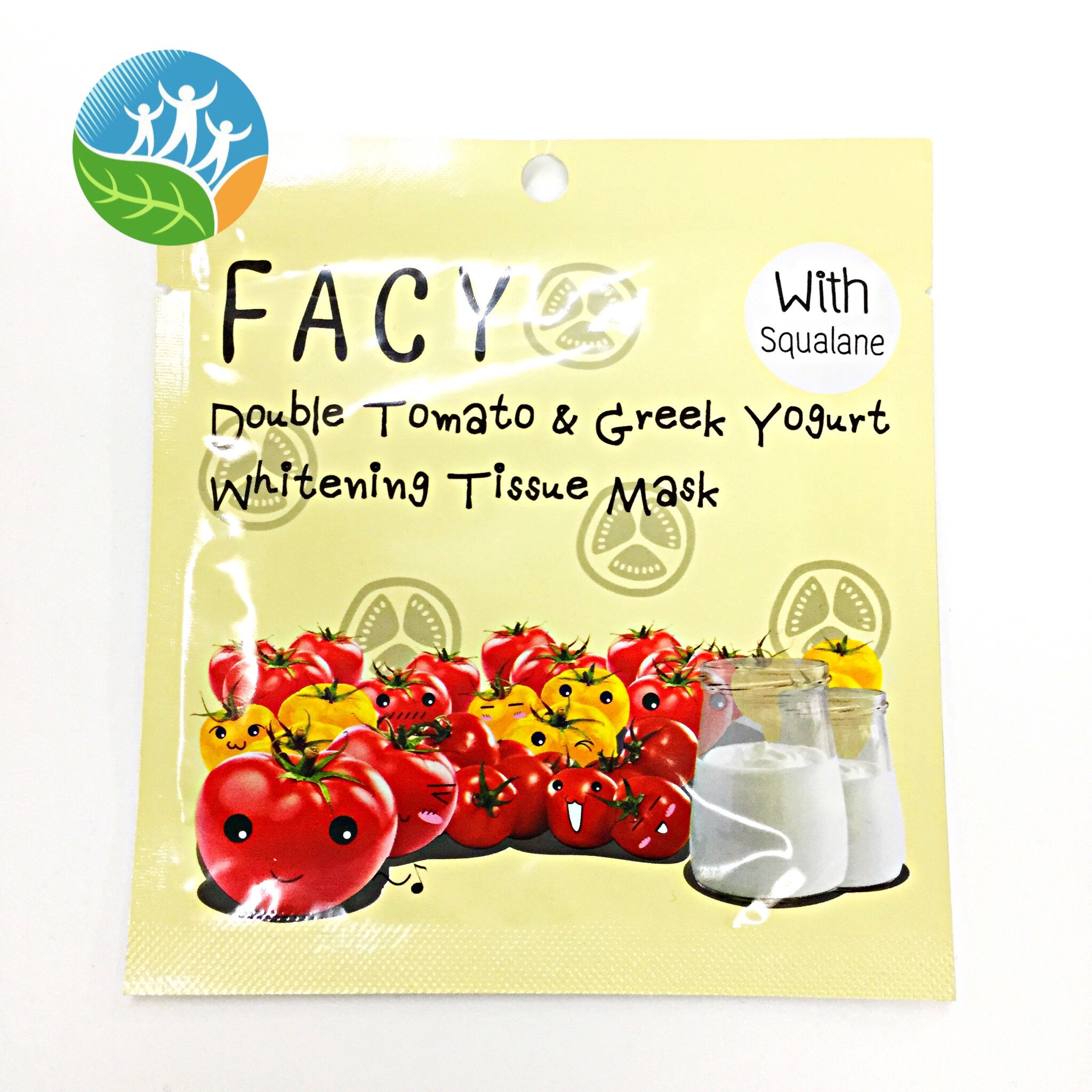 [FACY] เฟซี่ ดับเบิ้ล โทมาโท้ แอนด์ กรีก โยเกิร์ต ไวเทนนิ่ง ทิชชู่มาส์ก 21g.