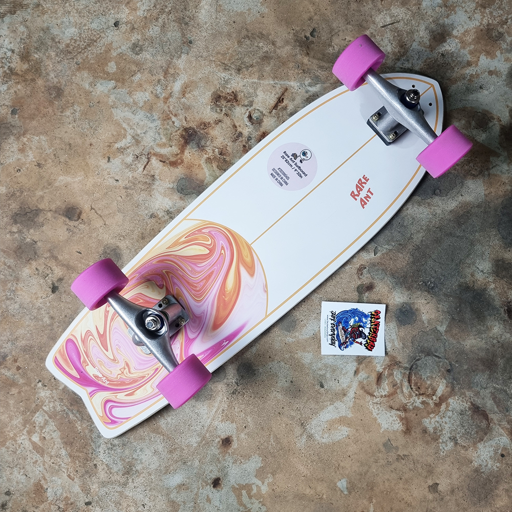 0202 RareAnt Surf skate บอร์ด 31x9.5นิ้ว ล้อ 65mm ทรัค CX4 setting ดี งานสวย ปริ้นลายลงผ้า