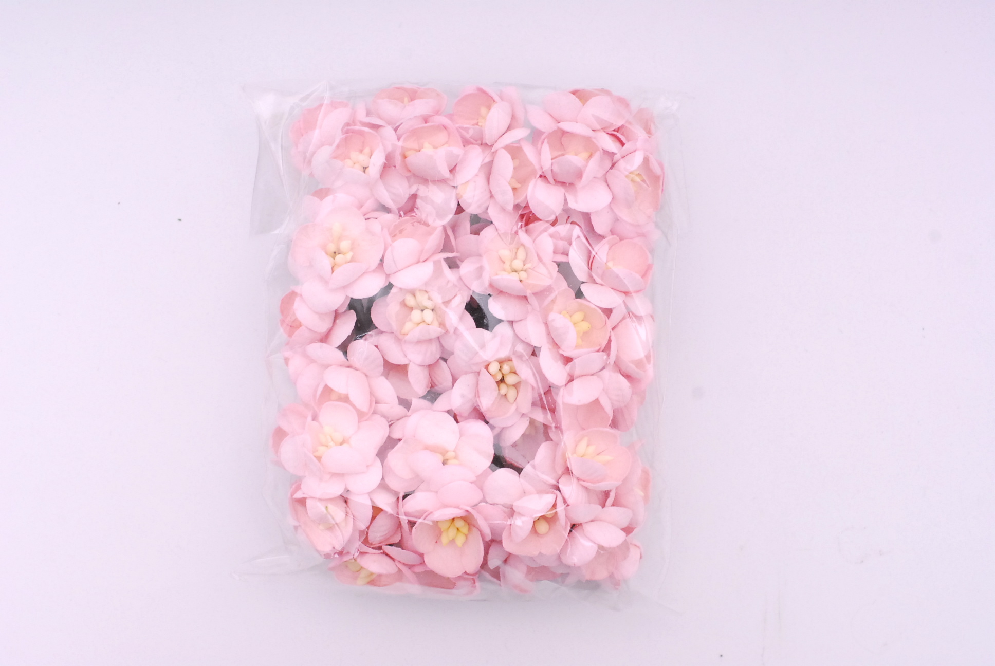 ดอกไม้กระดาษสา ดอกซากุระกระดาษ ดอกไม้กระดาษสาราคาส่ง ดอกไม้กระดาษสำหรับตกแต่งของชำร่วย งานแต่งงาน ทำช่อดอกไม้ติดอกเจ้าบ่าว ข้อมือดอกไม้เจ้าสาว ขนาด2.5 cm. 50 ดอก สีชมพู Paper flowers supplies: DIY wedding tools Cherry blossom (Sakura) 50 pcs. size 2.5 cm.