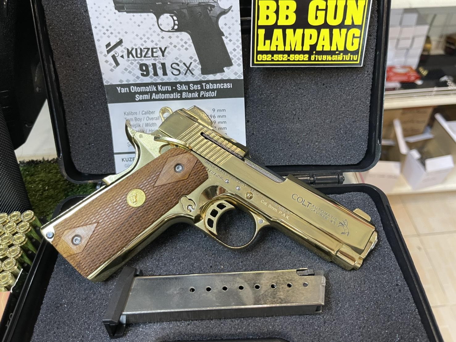 KUZEY M1911 ลาย Series 70 ลำกล้อง 4" ทอง