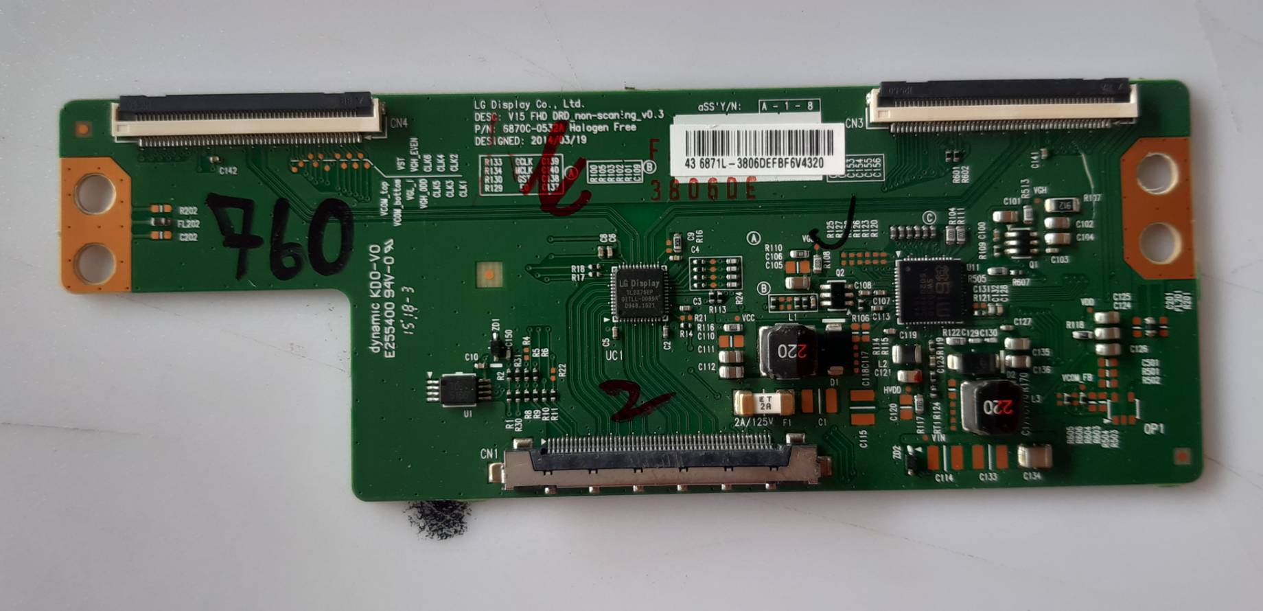 อันที่ 760 LG 43LF540T ทีคอน 6870C-0532A ดีเทสแล้ว