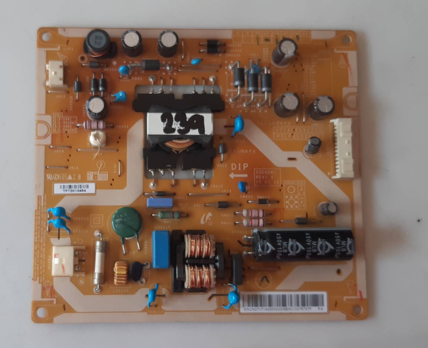 อันที่ 239 TOSHIBA 32L2550VT ซัฟฟลาย V71A00032200 ดีเทสแล้ว