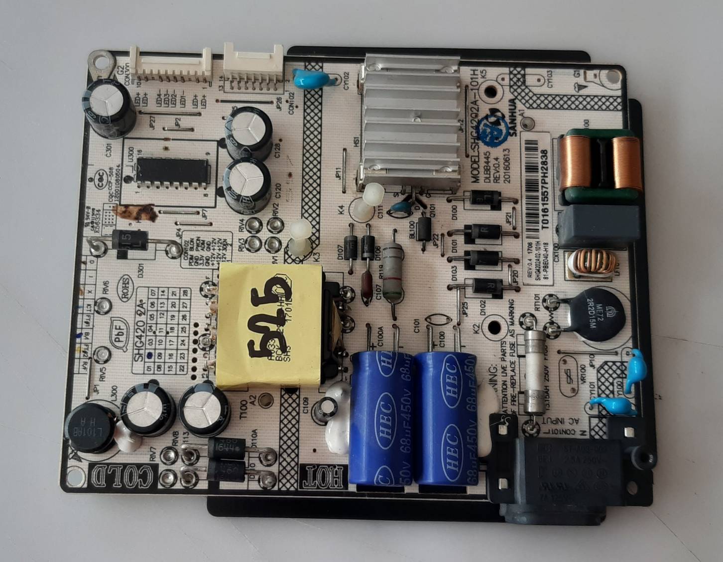 อันที่ 525 TCL 43P2US ซัฟฟลาย SHG4202A-101H DLBB445 ดีเทสแล้ว
