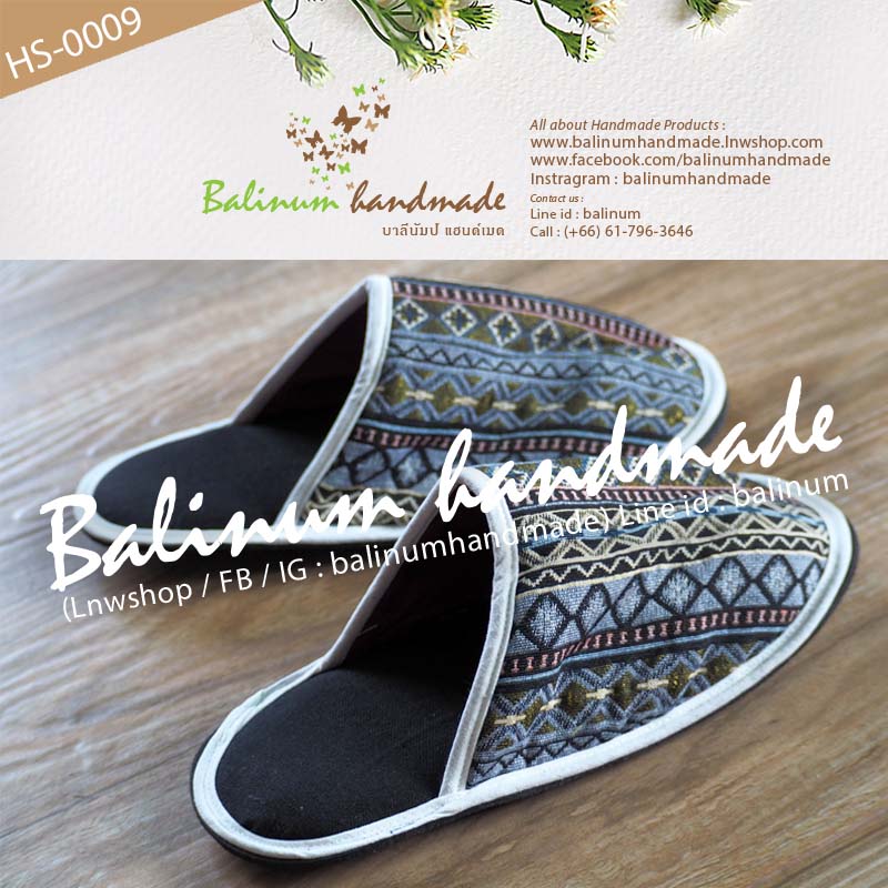 Slipper Handmade รองเท้าสลิปเปอร์ รองเท้าใส่ในบ้าน งานแฮนด์เมด เนื้อผ้าฝ้ายพิมพ์ลาย งานตัดเย็บดี เนื้อนุ่มใส่สบาย เป็น Free size ใส่ได้ทั้งผู้หญิงและผู้ชาย (เนื่องจากเป็นงานแฮนด์เมด ลายผ้าจะมีแบบมาไม่ซ้ำกันนะคะ) เขียว, ฟ้า (Green, Blue)
