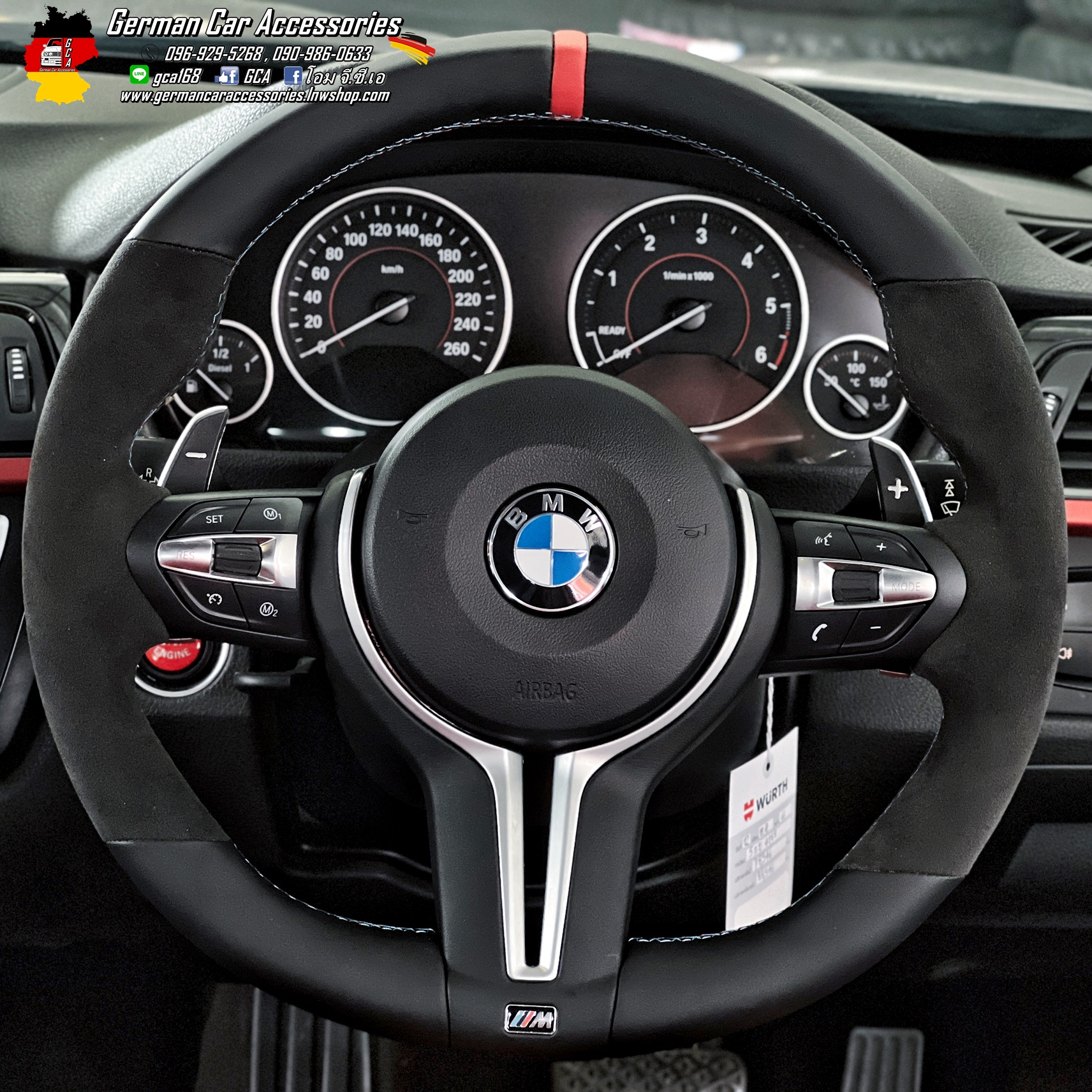 พวงมาลัยM1หนังAlcantara+Paddle Shift F20