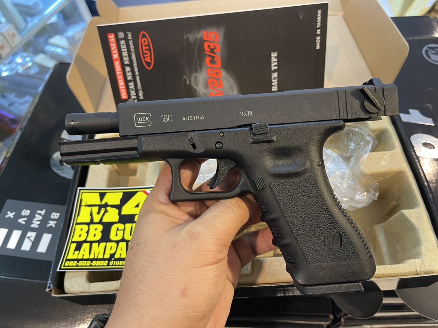 WE G18C Glock18C GEN3 Full Auto - สีดำ