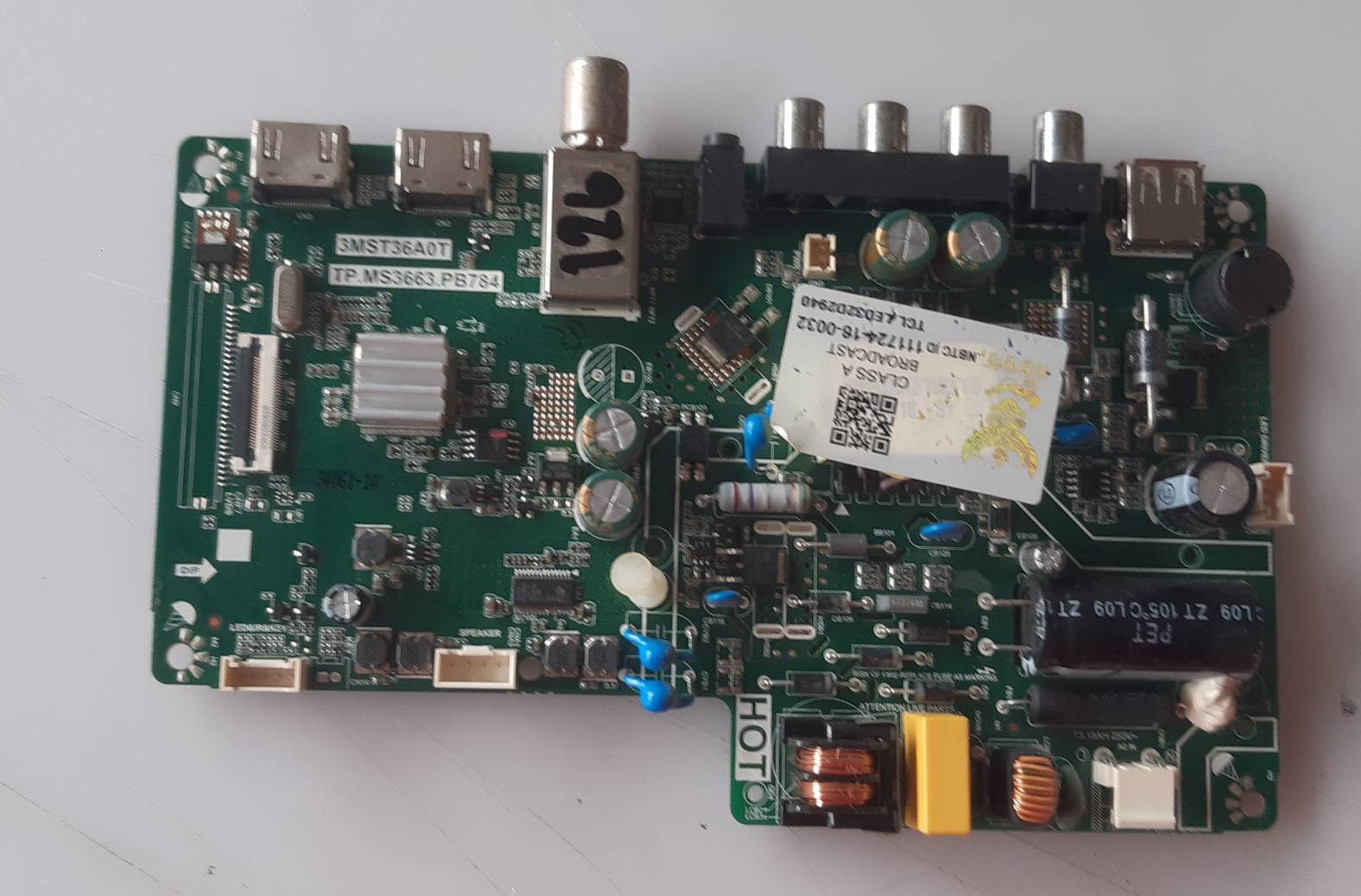 อันที่ 126 TCL 32D2940 ซีสเตร็ม 3MST36A0T TP.MS3663.PB784 ดีเทสแล้ว