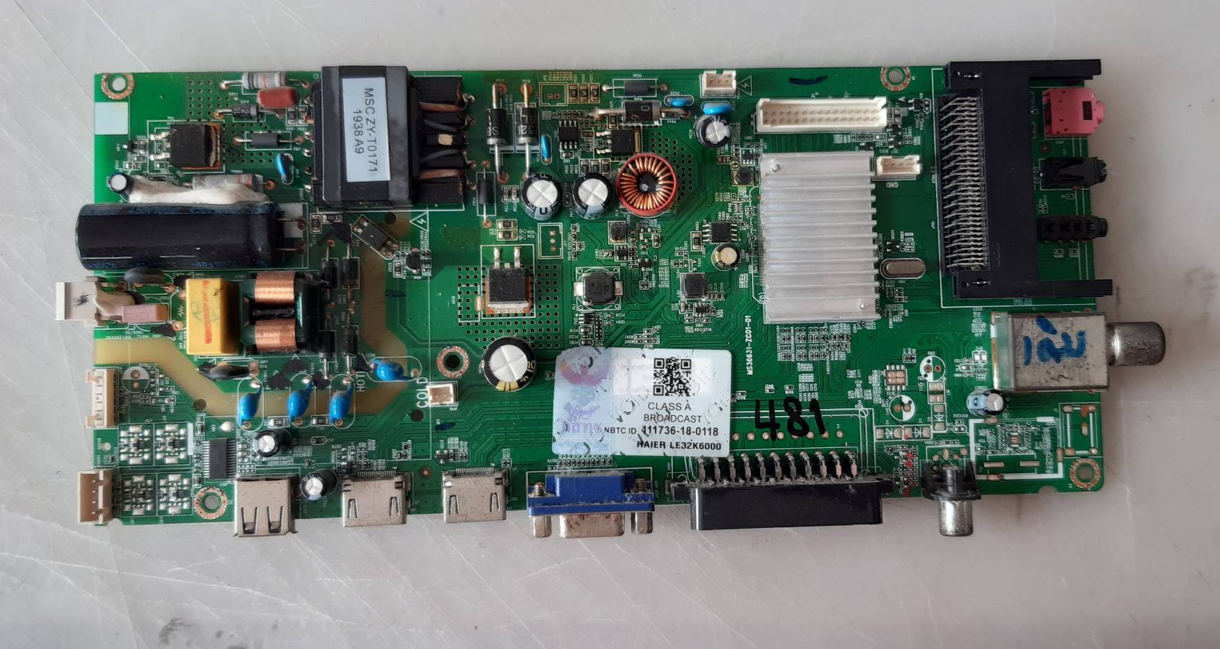 อันที่ 481 HAIER LE32K6000 ซีสเตร็ม MS36631-ZC01-01 ดีเทสแล้ว