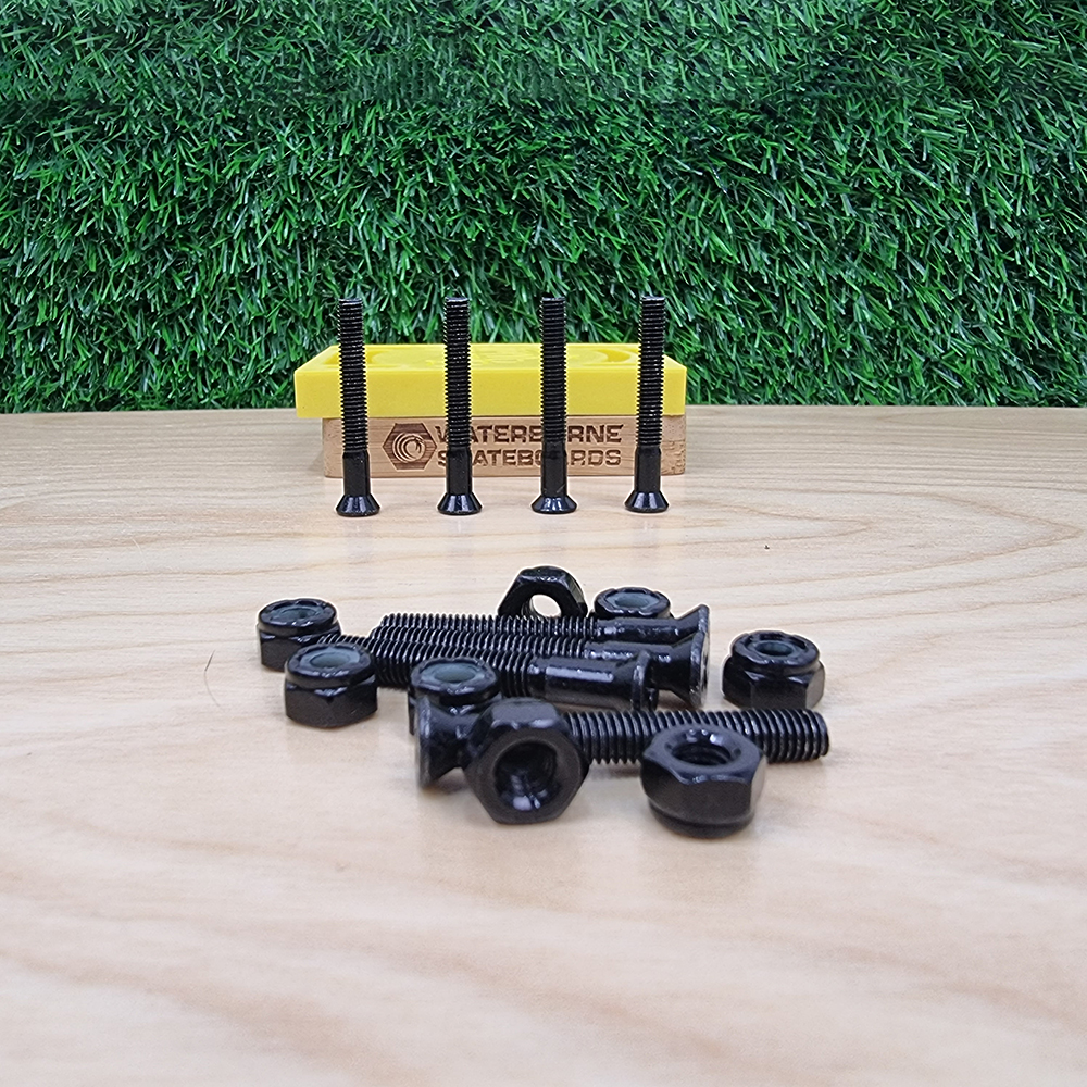 [0309] น็อตดำยึดทรัค มีบ่าไม่กินไม้ ยาว 1.5" 1.75" 2" 2.5" 3" เกรดดี