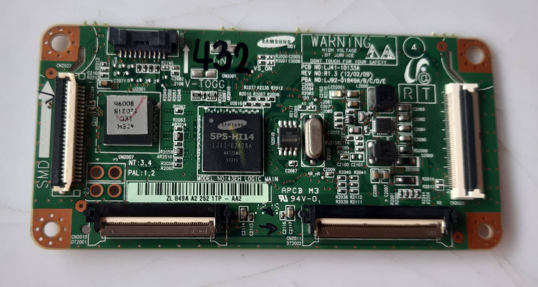 อันที่ 432 Samsung PS43E450A1R โลจิก LJ41-10133A LJ92-01849A ดีเทสแล้ว