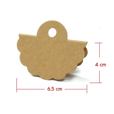 หัวถุงสีน้ำตาล 4x6.5 cm. 50 ชิ้น : A004647