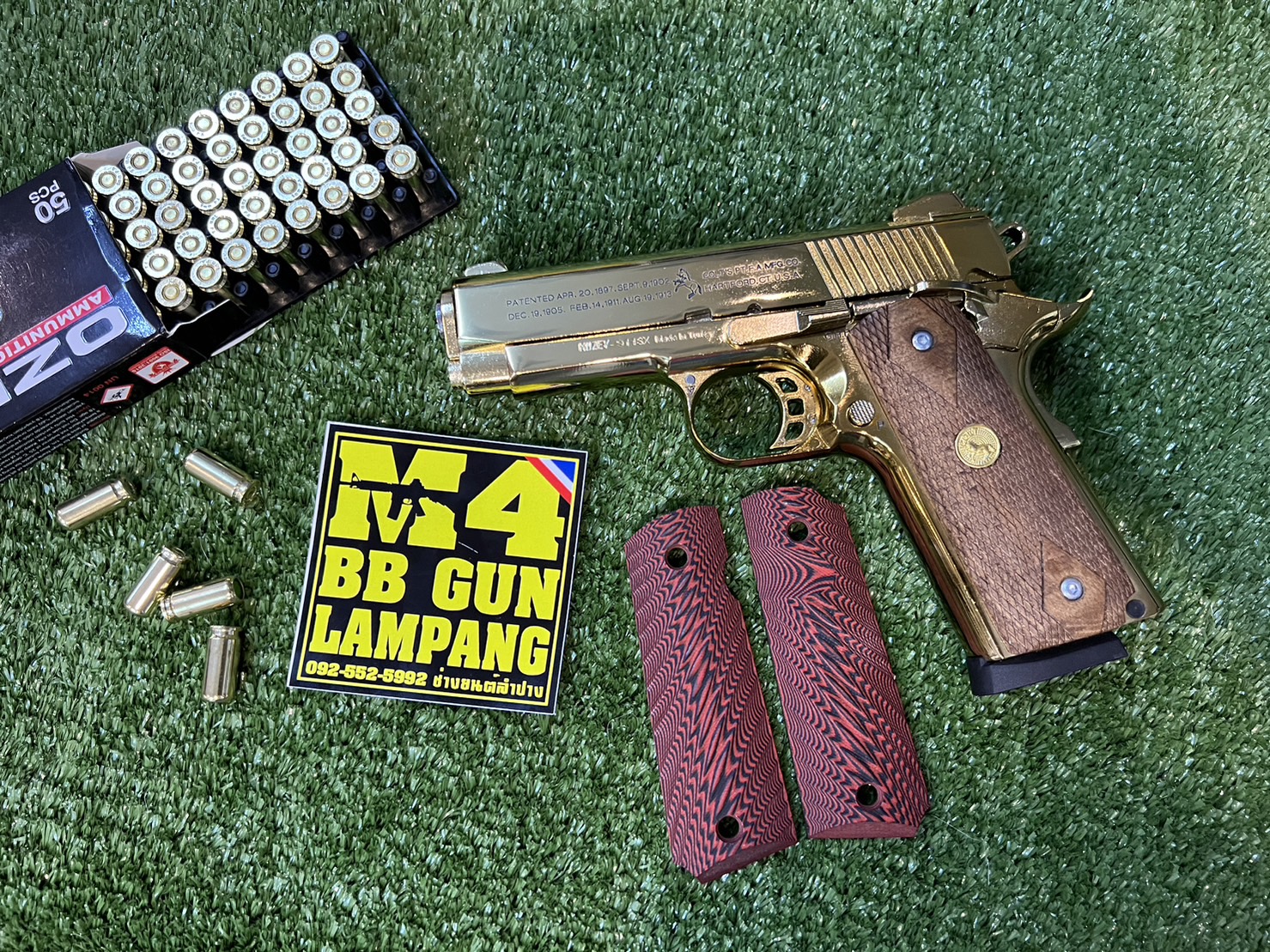 KUZEY M1911 ลาย 100 YEARS ลำกล้อง 4" ทอง