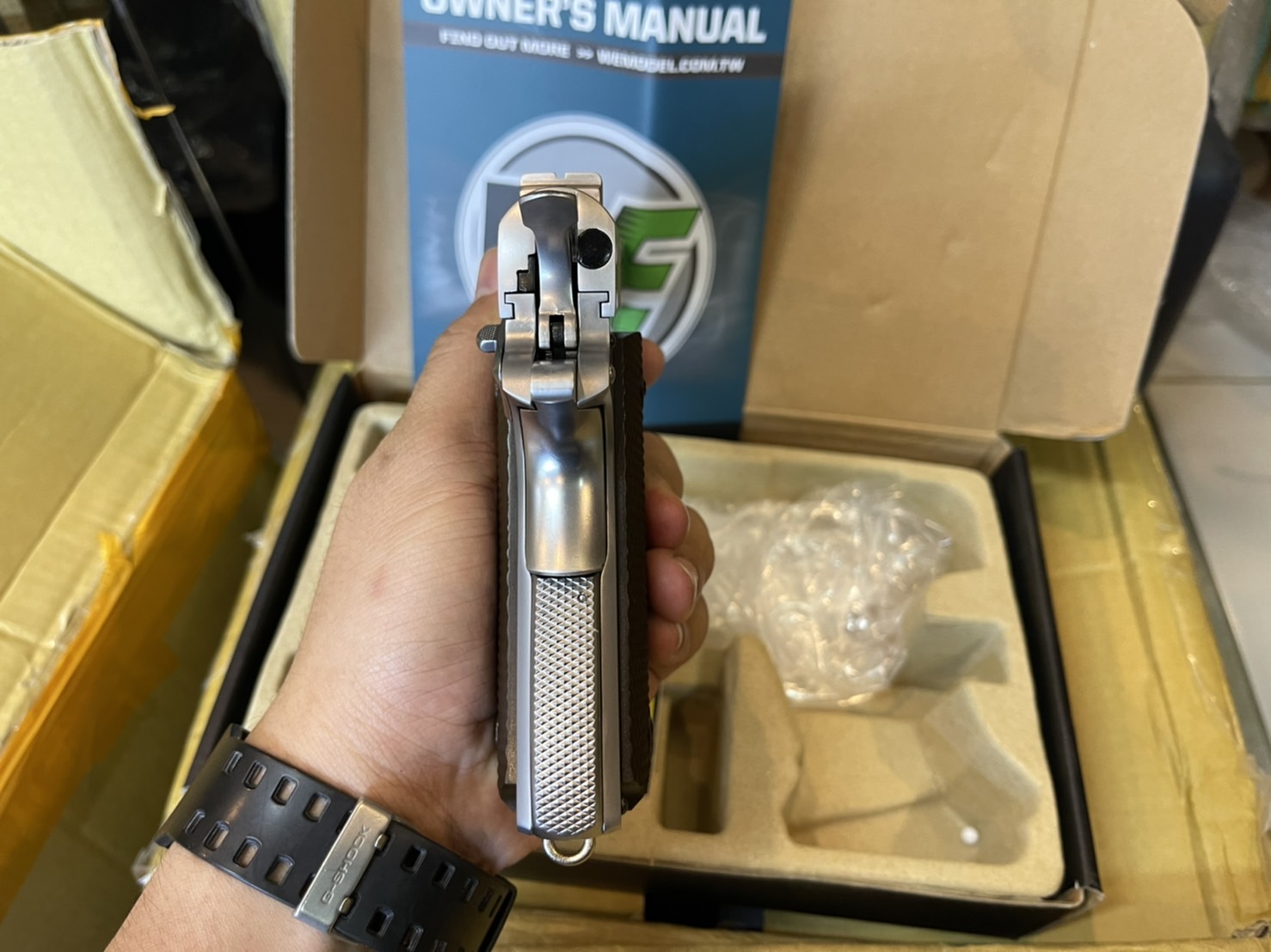 WE - Colt M1911A1 - สีเงินเงา