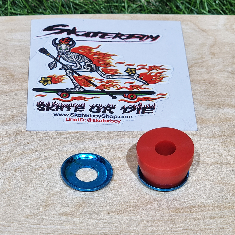 [0312] ชามแต่งรองบูชชิ่ง สเก็ตบอร์ด หัวบาน แก้ยางปริ้น ชุบสีอโนไดซ์ โคน บาเรล